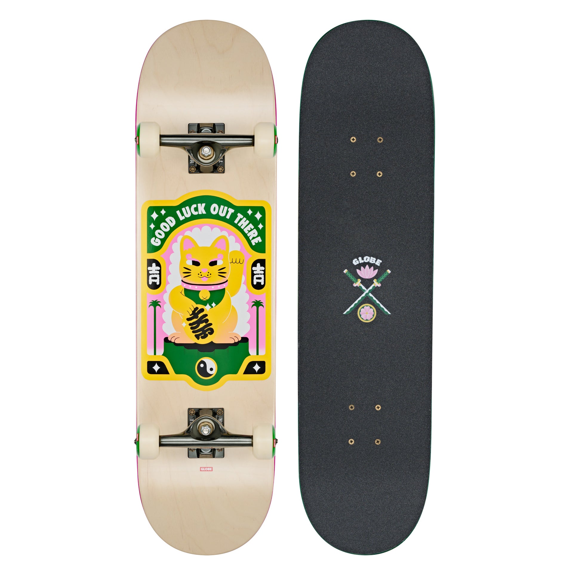 Tabla Skate Completa Globe G2 Maneki Lucky Gold 8.375