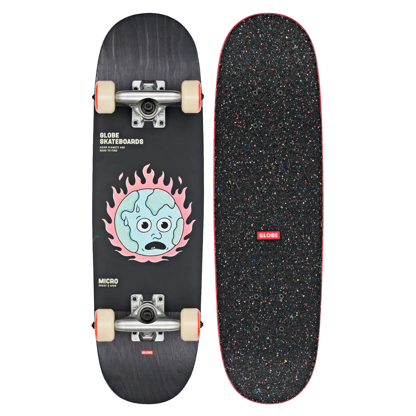Tabla Skate Completa Globe Kids Softie Micro Black In Flames 7.125 Niño