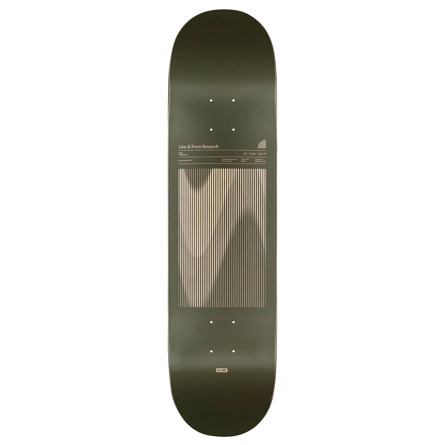 Tabla Skate Globe G1 Lineform Olive 8.0 + Lija
