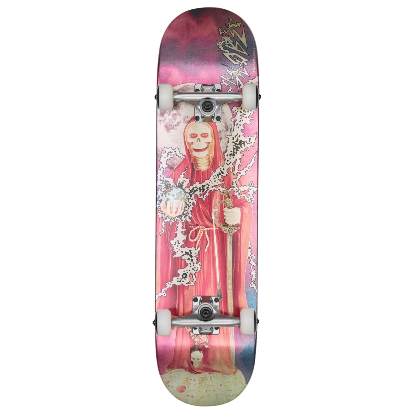 Tabla Skate Completa Globe G1 Downtown Doom Silver Red 8.0