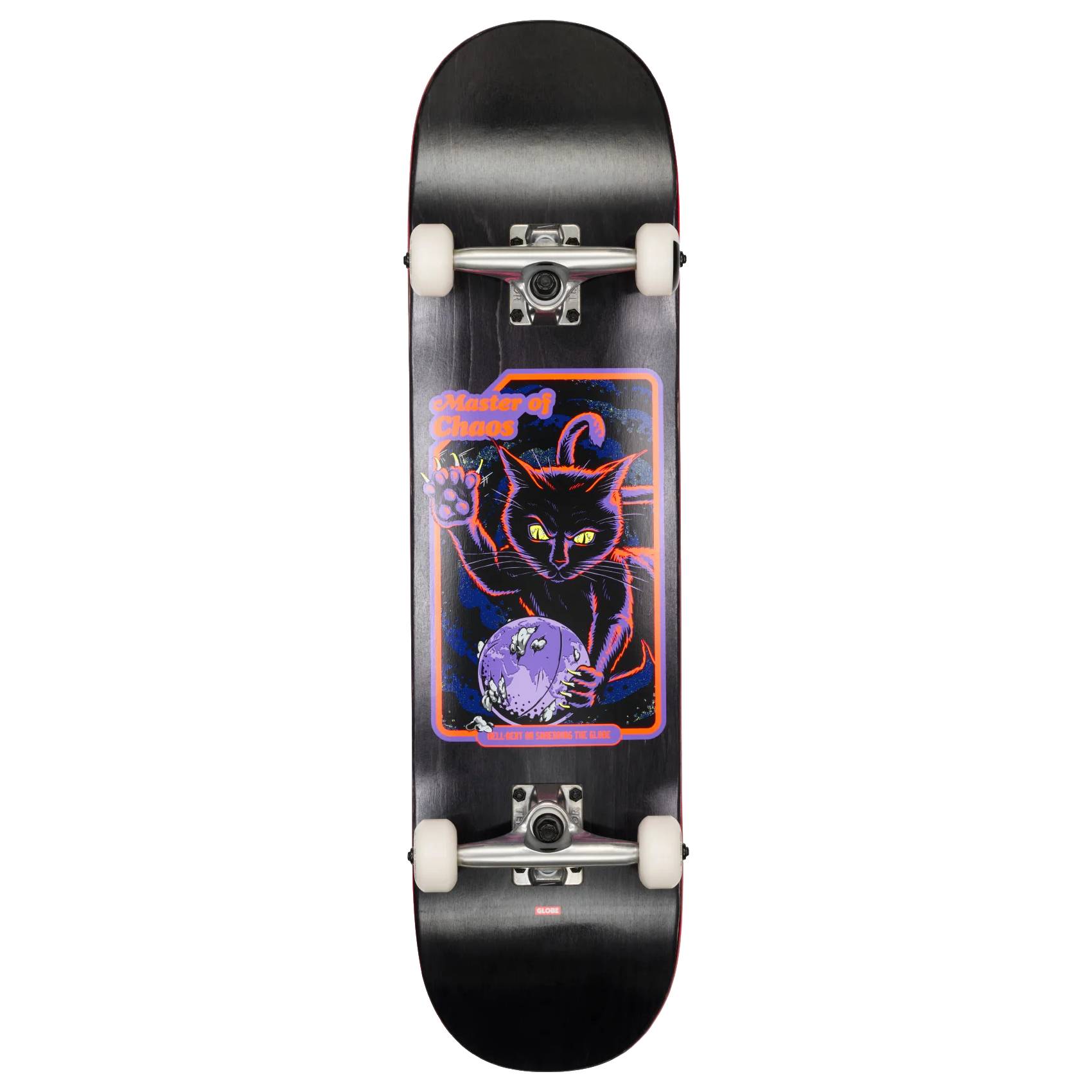 Tabla Skate Completa Globe G1 Master of Chaos Black Cat 8.0