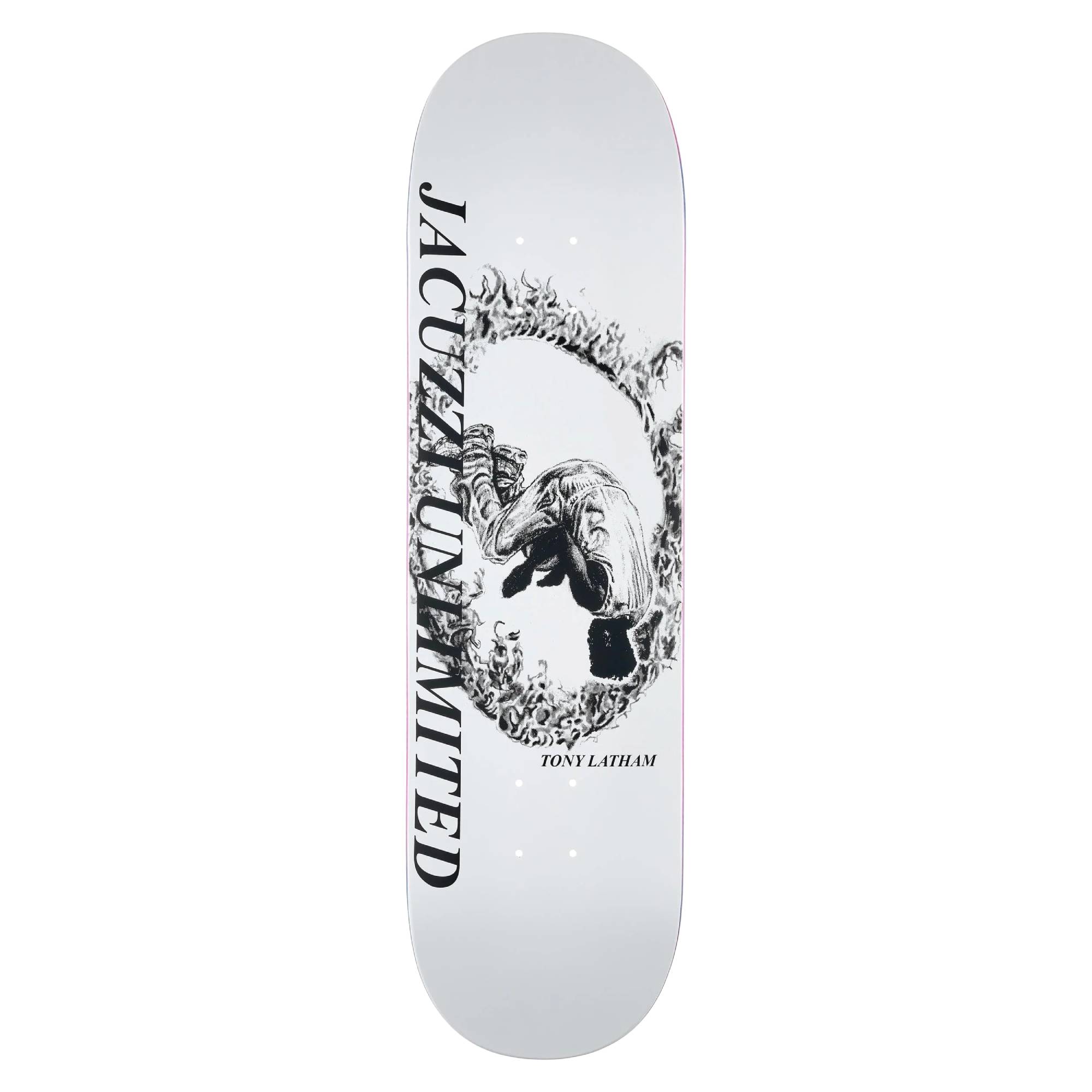 Tabla Skate Jacuzzi Latham Voodoo White 8.25 + Lija