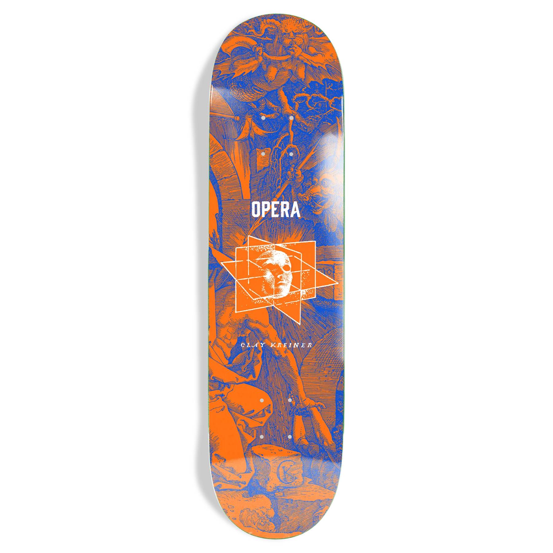 Tabla Skate Opera Kreiner Dimensions Blue Orange 8.5 + Lija