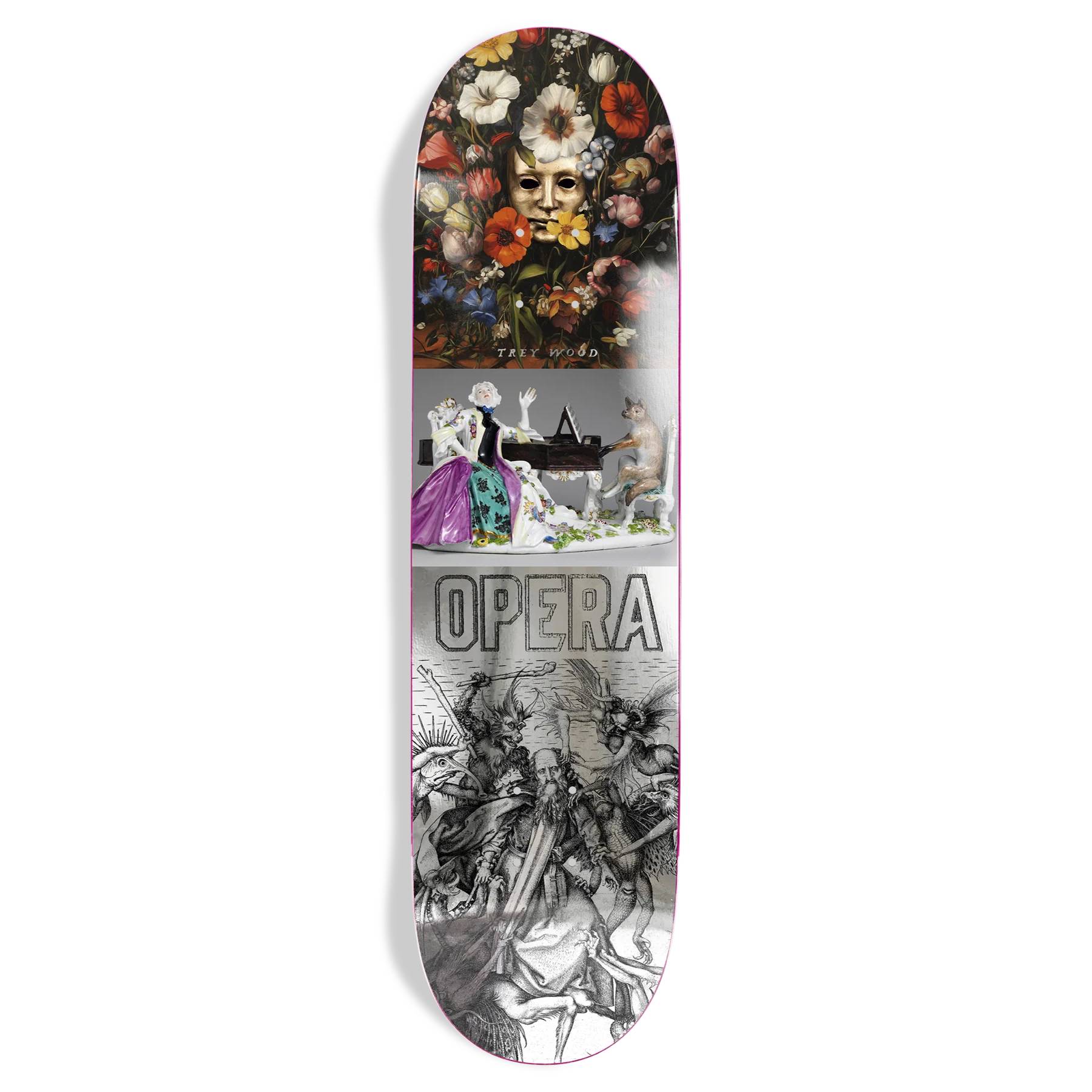 Tabla Skate Opera Trey Wood Still Life Silver 9.0 + Lija