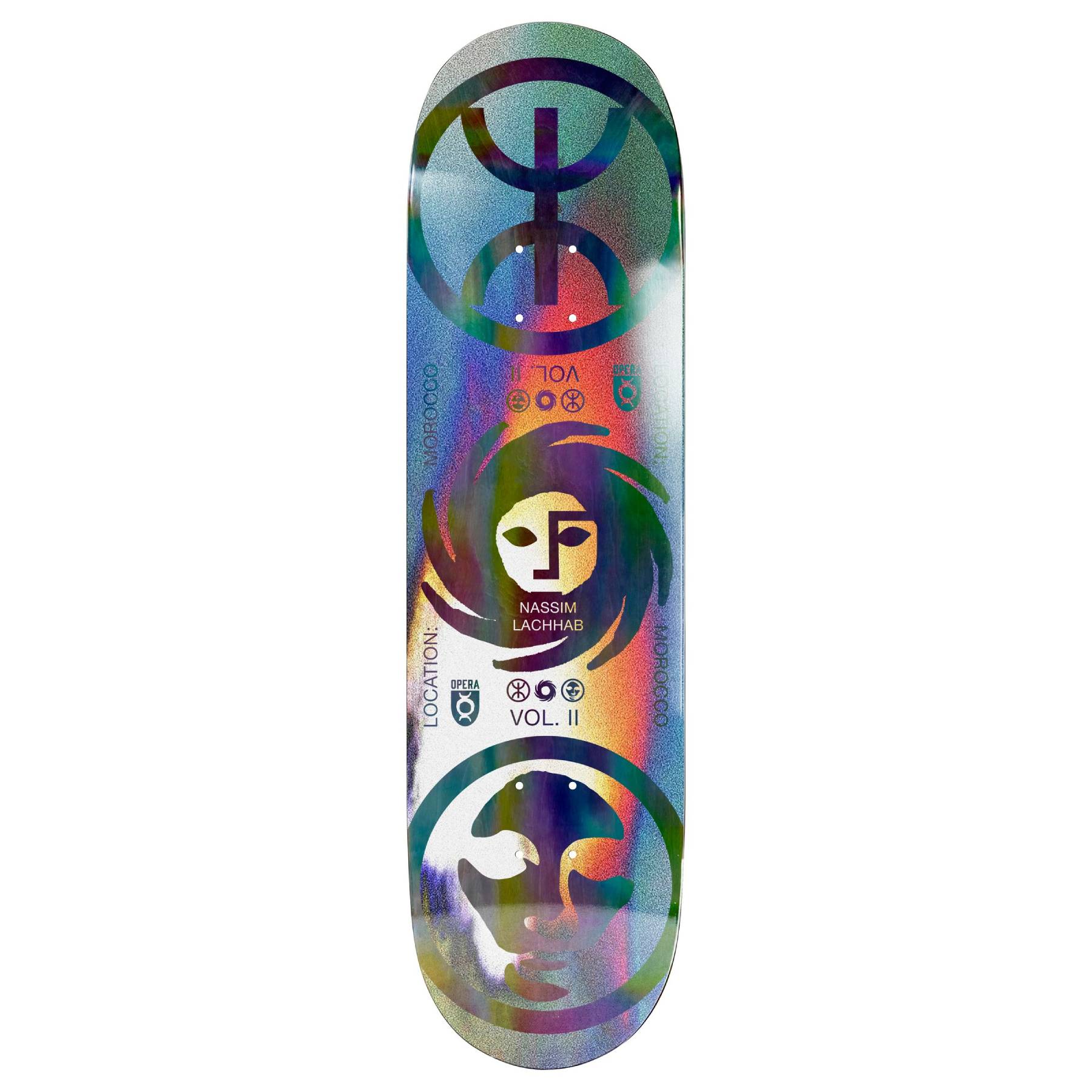 Tabla Skate Opera Nassim Crypto Black Oil Slick 8.375 + Lija
