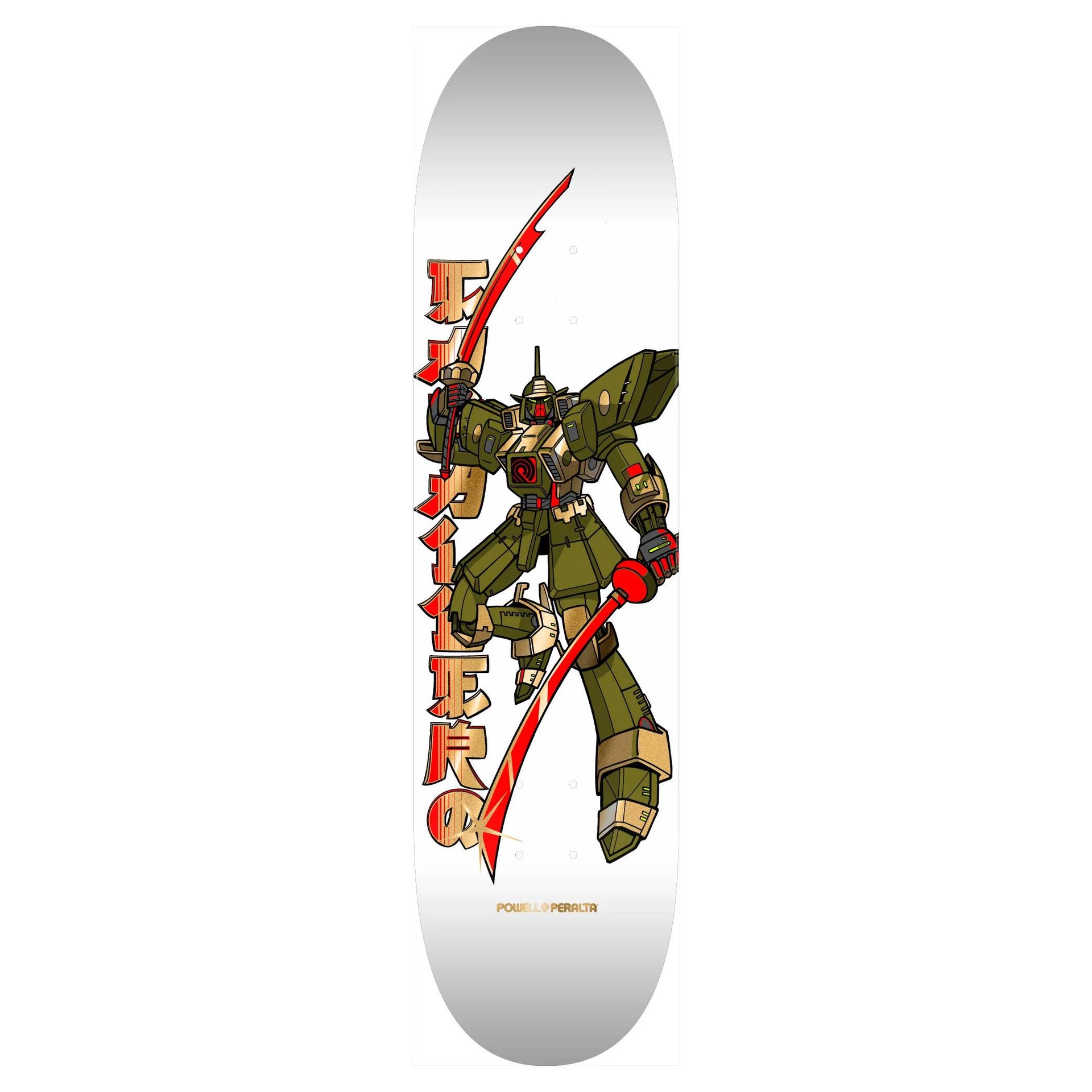 Tabla Skate Powell Peralta Pro 7-Ply Cab Gundam White Gold Foil 8.25 + Lija