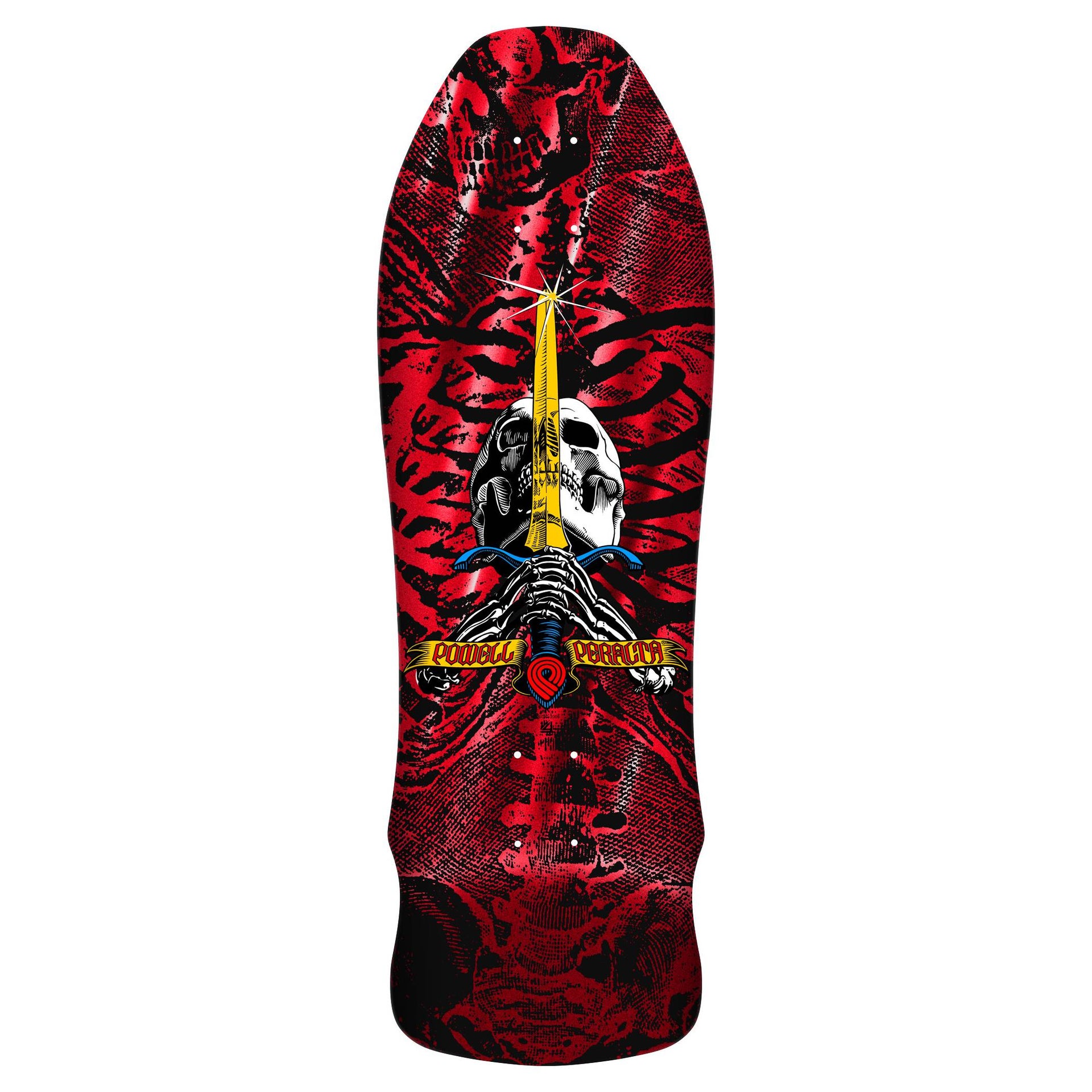 Tabla Skate Powell Peralta Skull & Sword OG Geegah Red Foil 9.75