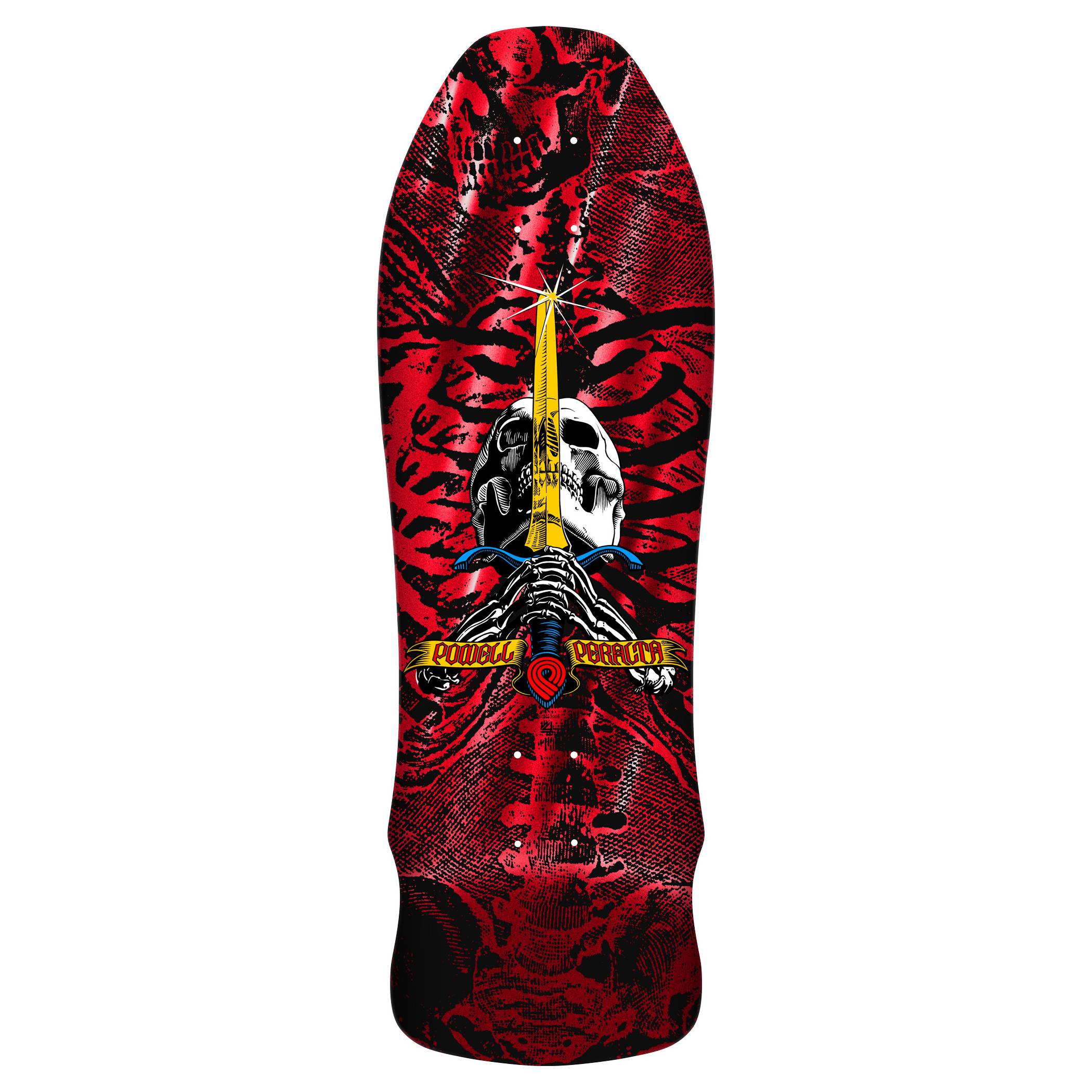 Tabla Skate Powell Peralta Skull & Sword OG Geegah Red Foil 9.75