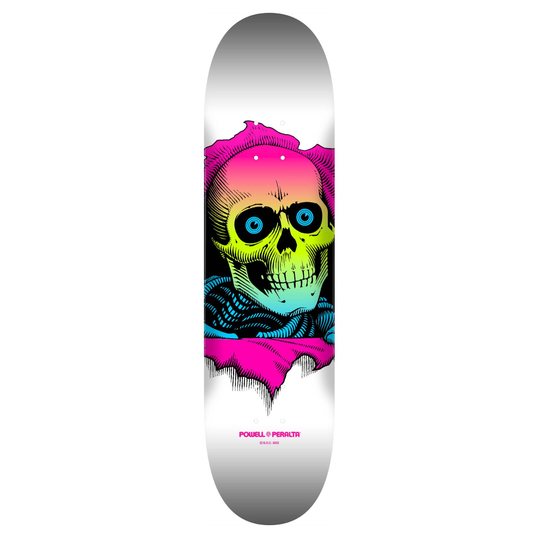 Tabla Skate Powell Peralta Ripper Lime Fade White 8.5 + Lija