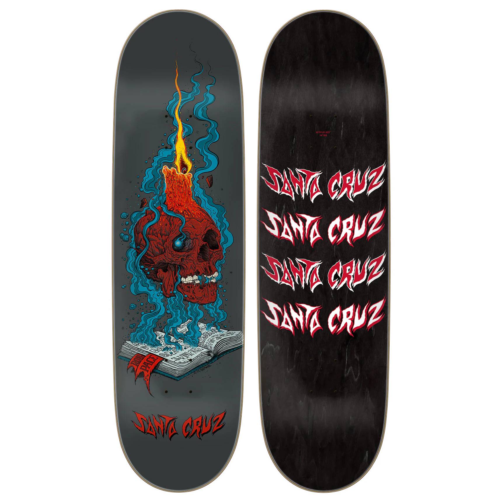 Tabla Skate Santa Cruz Pace Necromancer Pro 8.7 + Lija