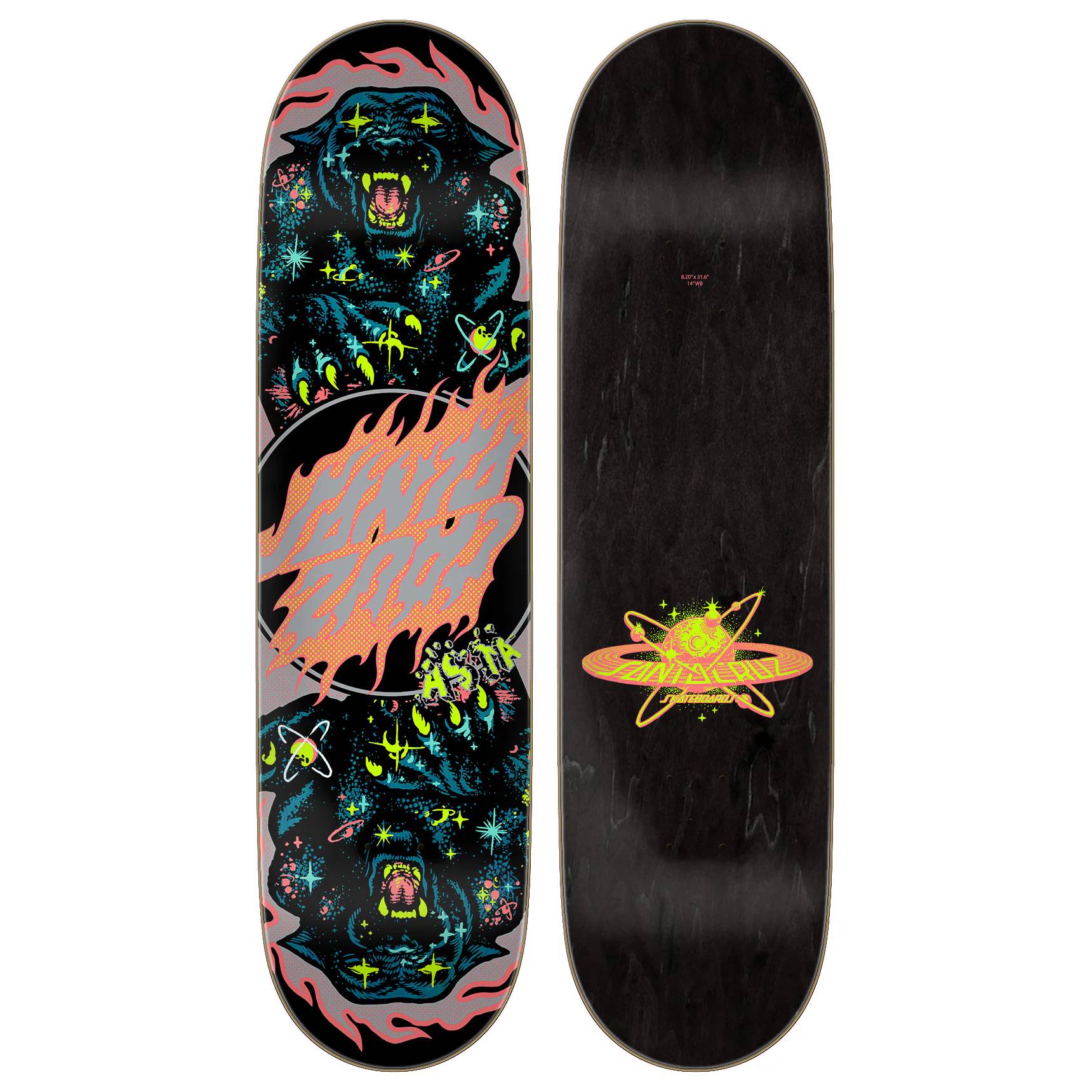 Tabla Skate Santa Cruz Tom Asta Cosmic Twin Pro 8.2 + Lija