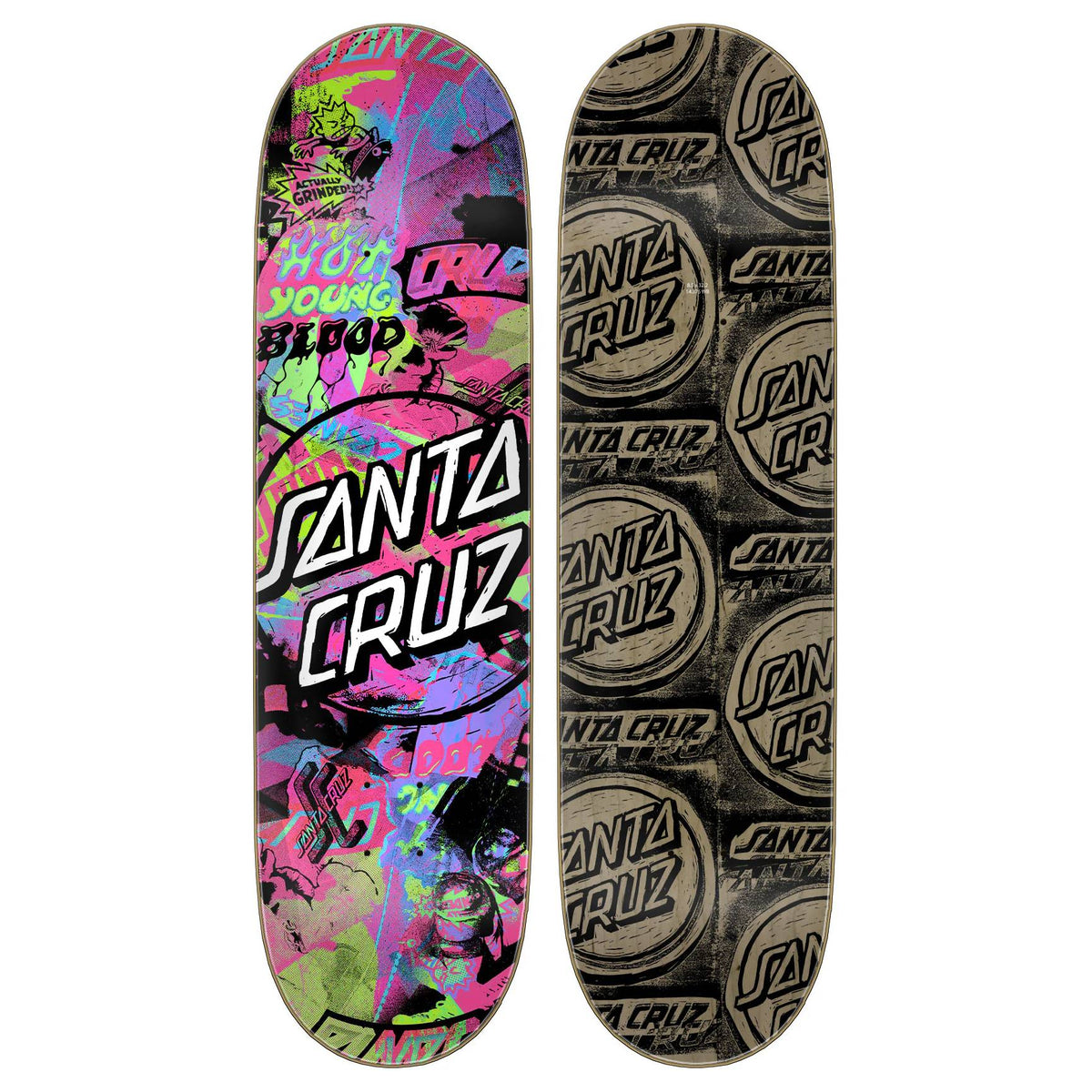 Tabla Skate Santa Cruz Cut Collage 7 Ply Birch 8.5 + Lija