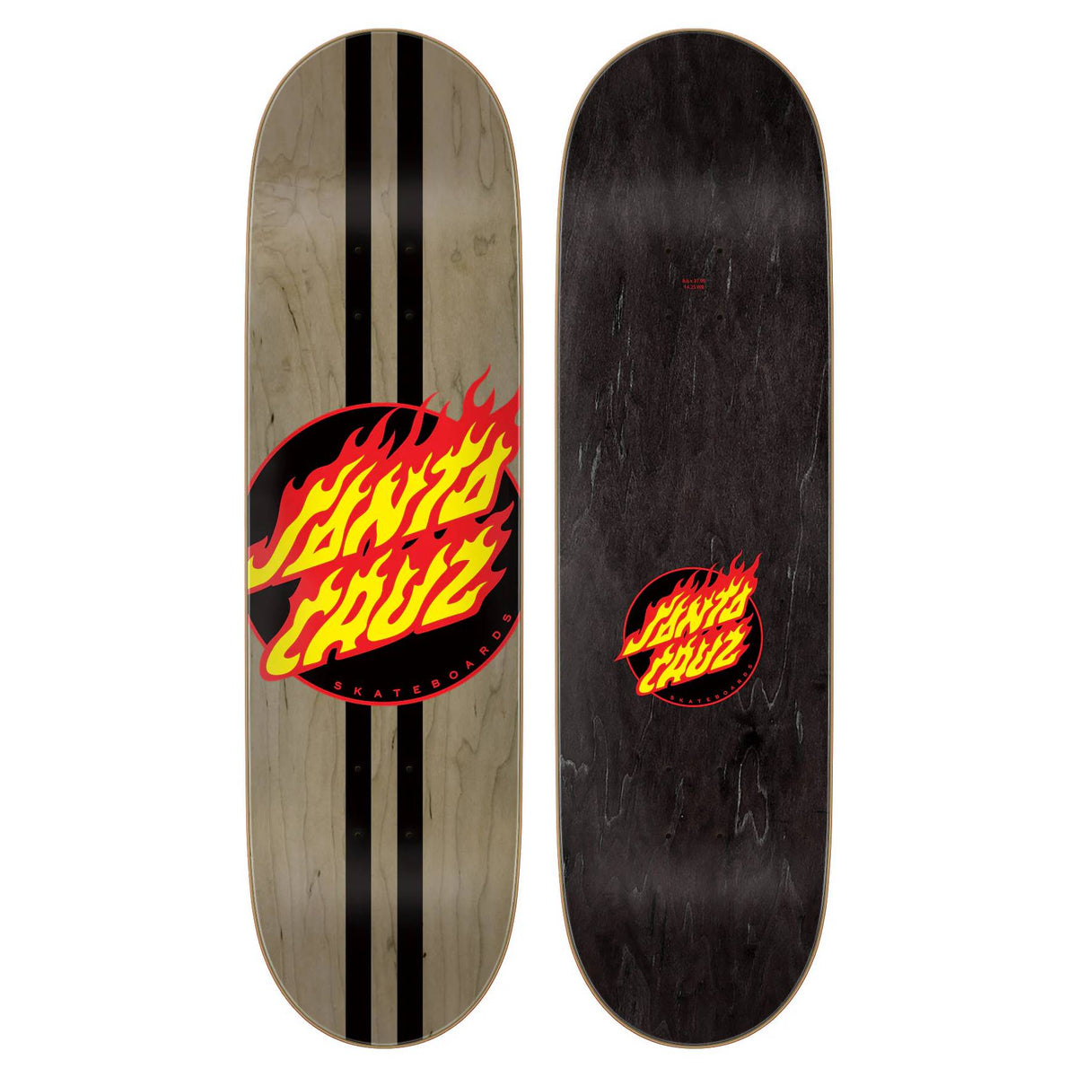 Tabla Skate Santa Cruz Flame Dot 8.6 + Lija