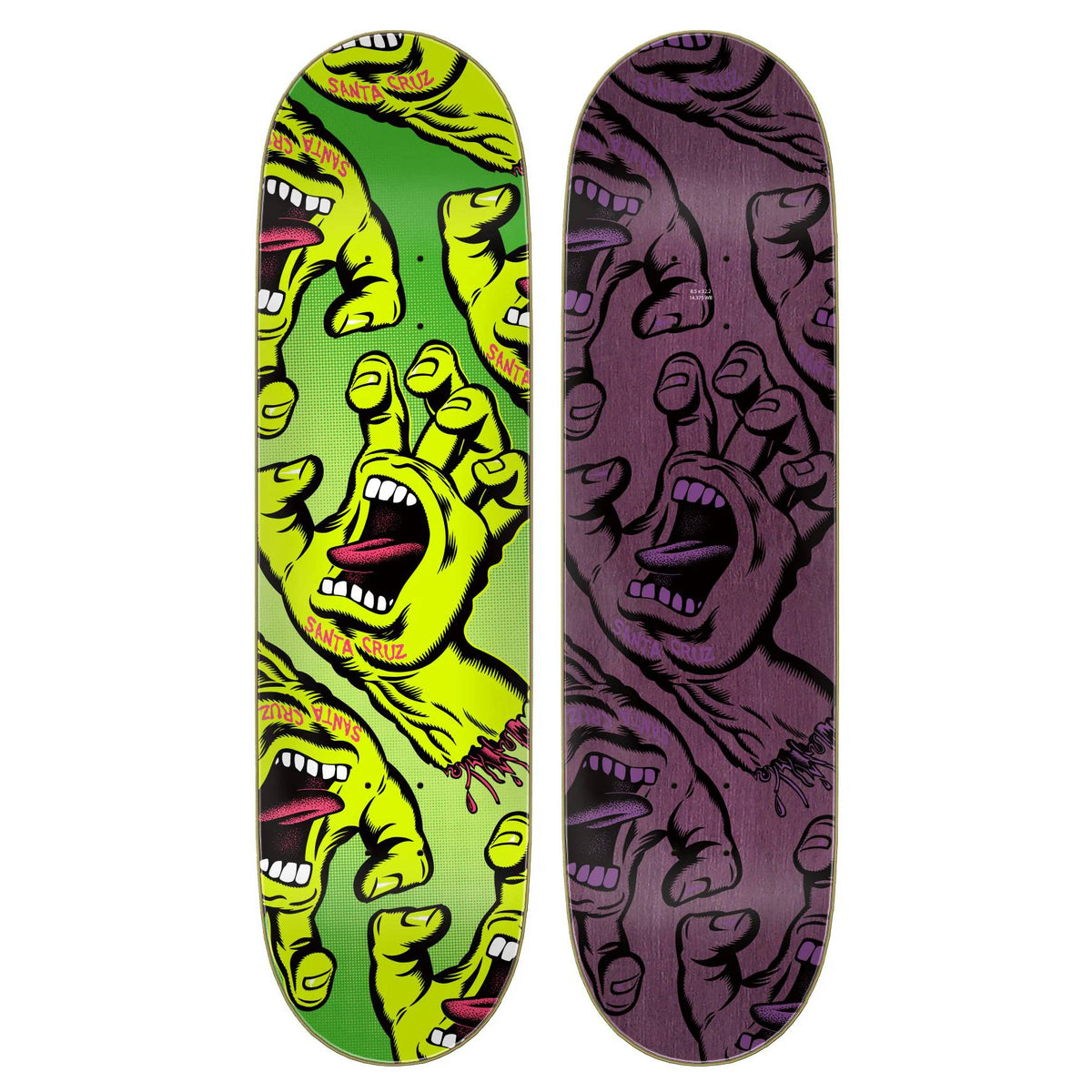 Tabla Skate Santa Cruz Crowded Hand 8.5 + Lija