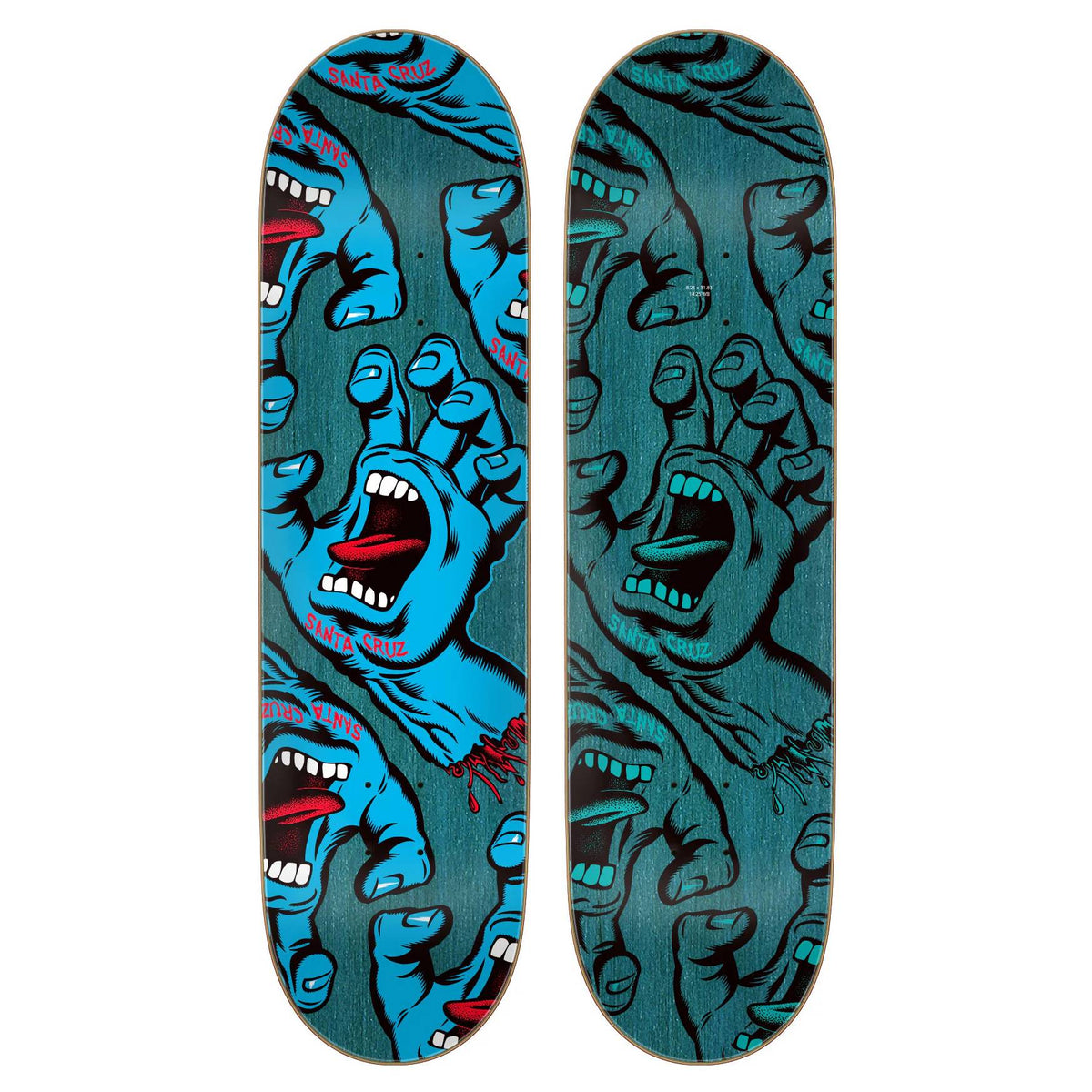 Tabla Skate Santa Cruz Crowded Hand 8.25 + Lija