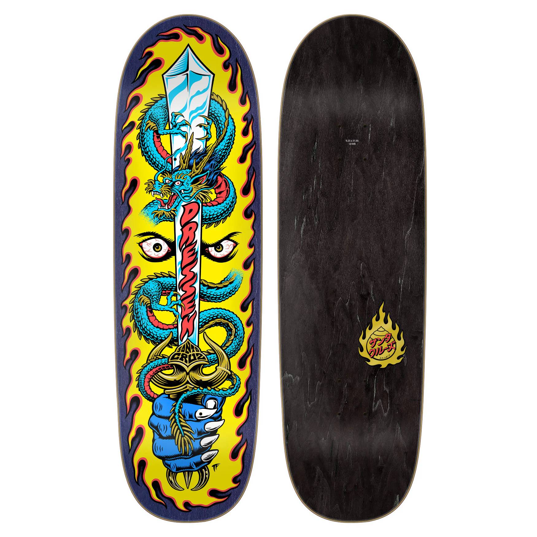 Tabla Skate Santa Cruz Dressen Sword Pro Shaped 9.25