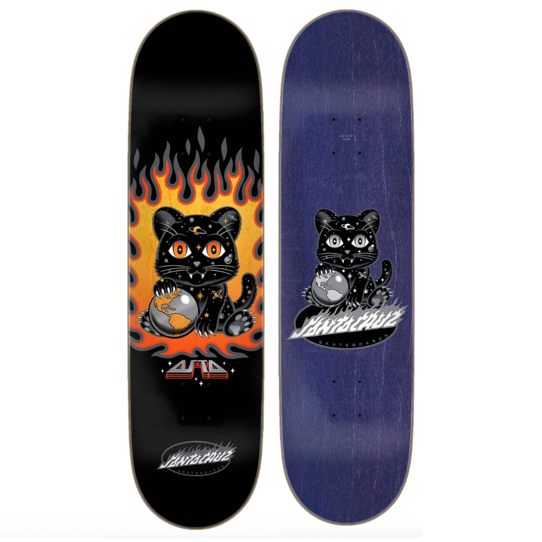 Tabla Skate Santa Cruz Asta Space Kitten Twin Pro 8.2 + Lija