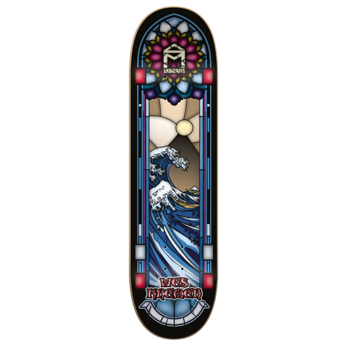 Tabla Skate Sk8mafia Stained Glass Kremer 8.5 + Lija