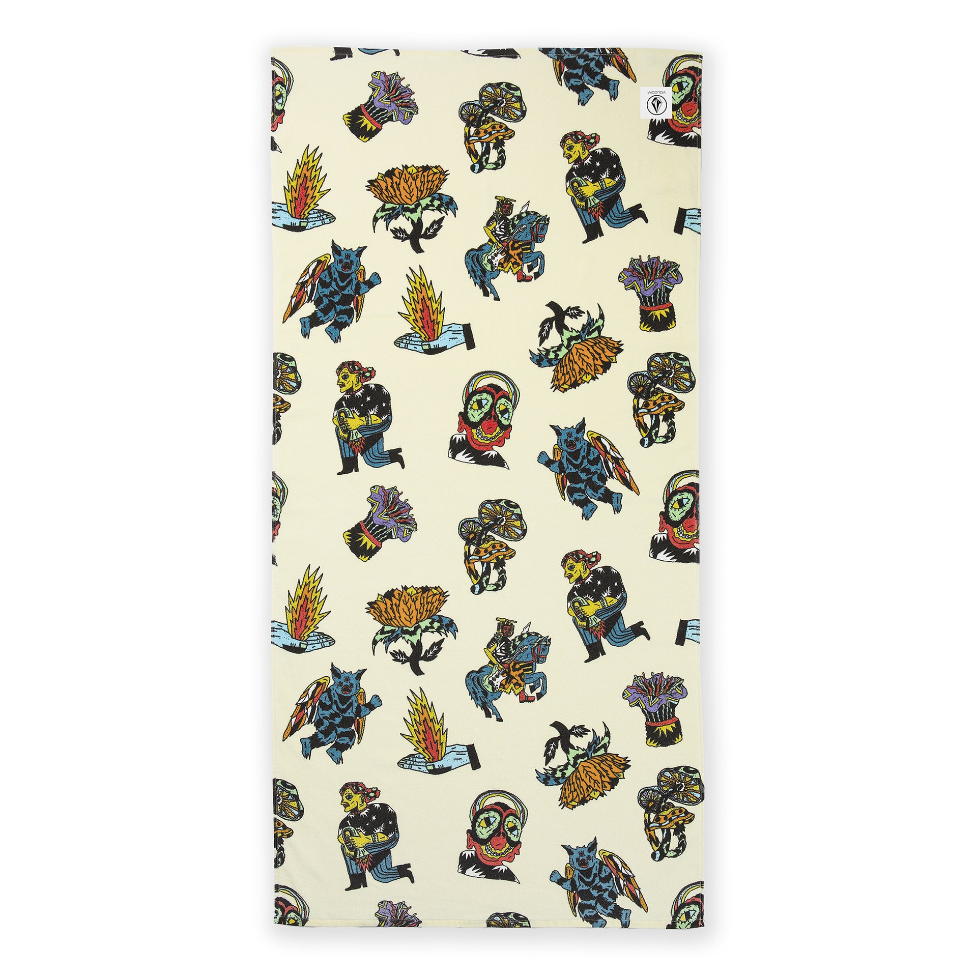 Toalla Volcom con estampado de Bob Mollema