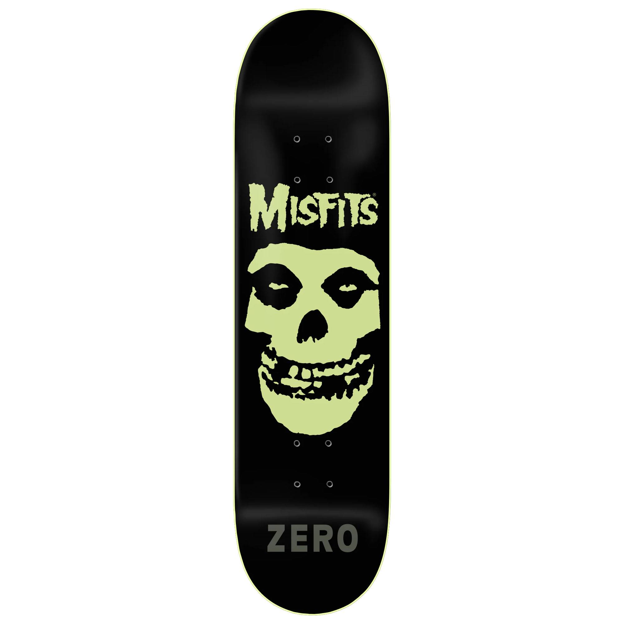 Tabla Skate Zero Misfits Fiend Skull GITD 8.25 + Lija