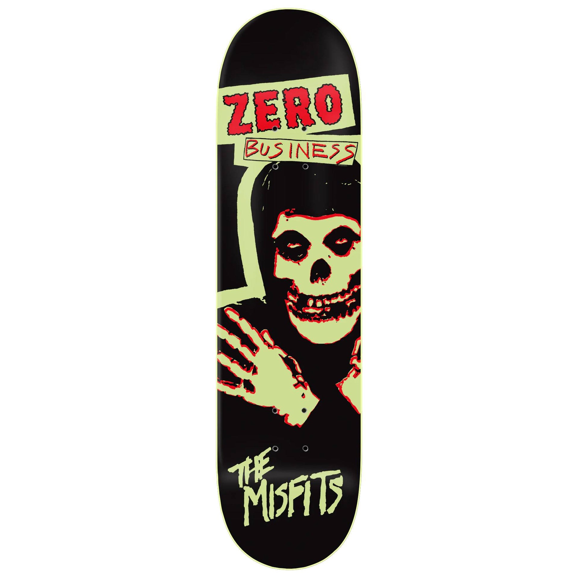 Tabla Skate Zero Misfits Zero Business GITD 8.25 + Lija