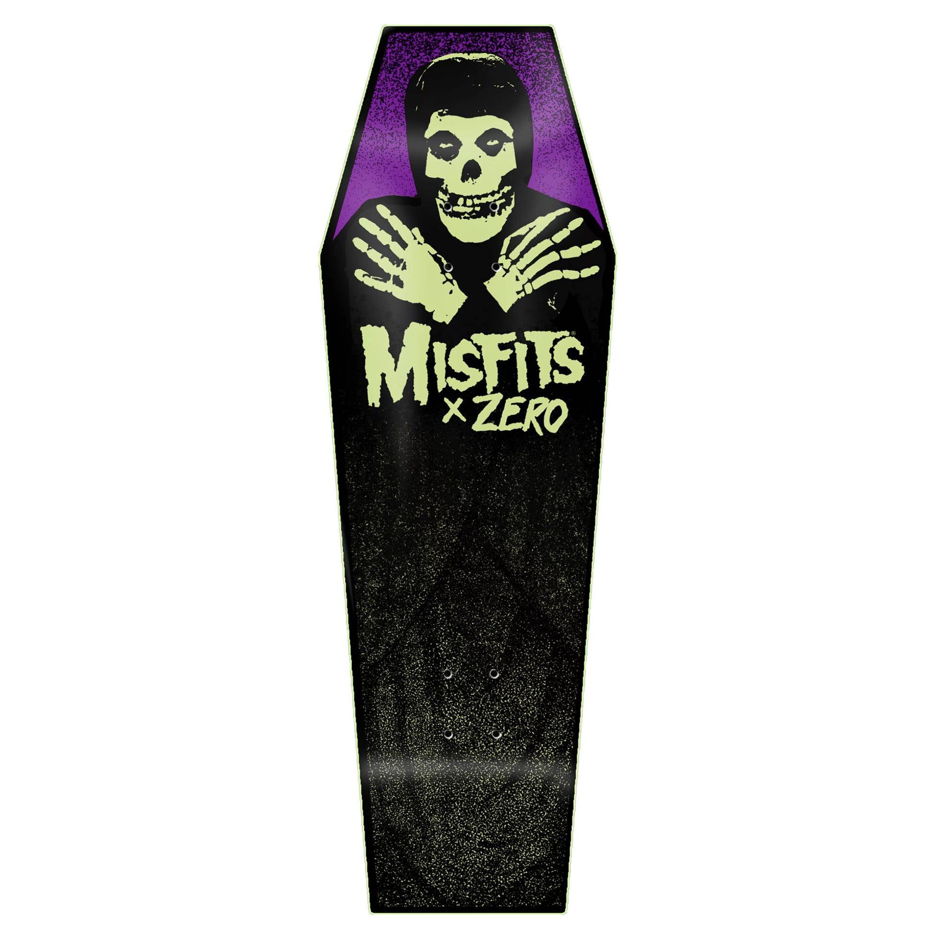 Tabla Skate Zero Misfits Fiend Coffin Mid GITD 9.5
