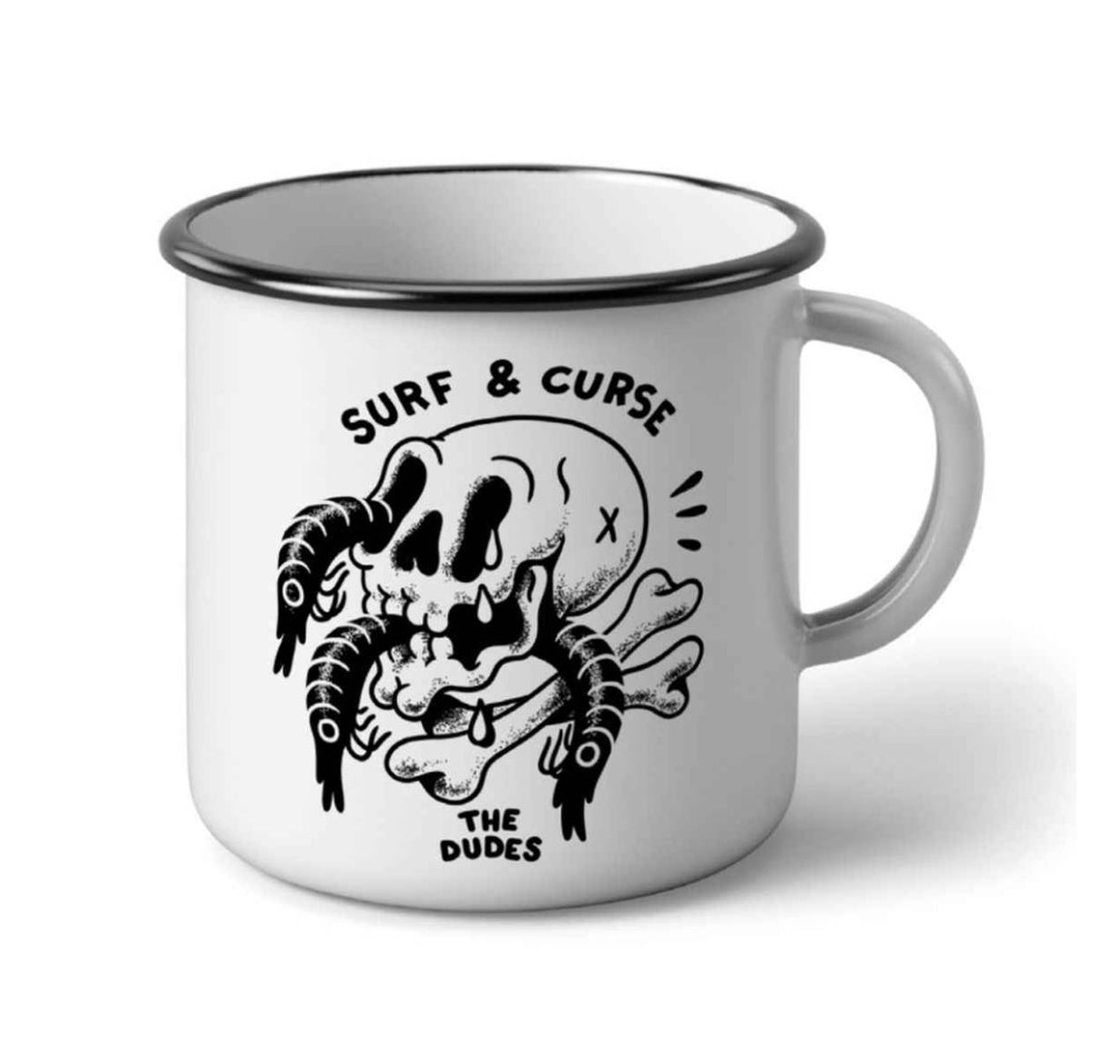 Taza The Dudes Surf And Curse Enamel Mug