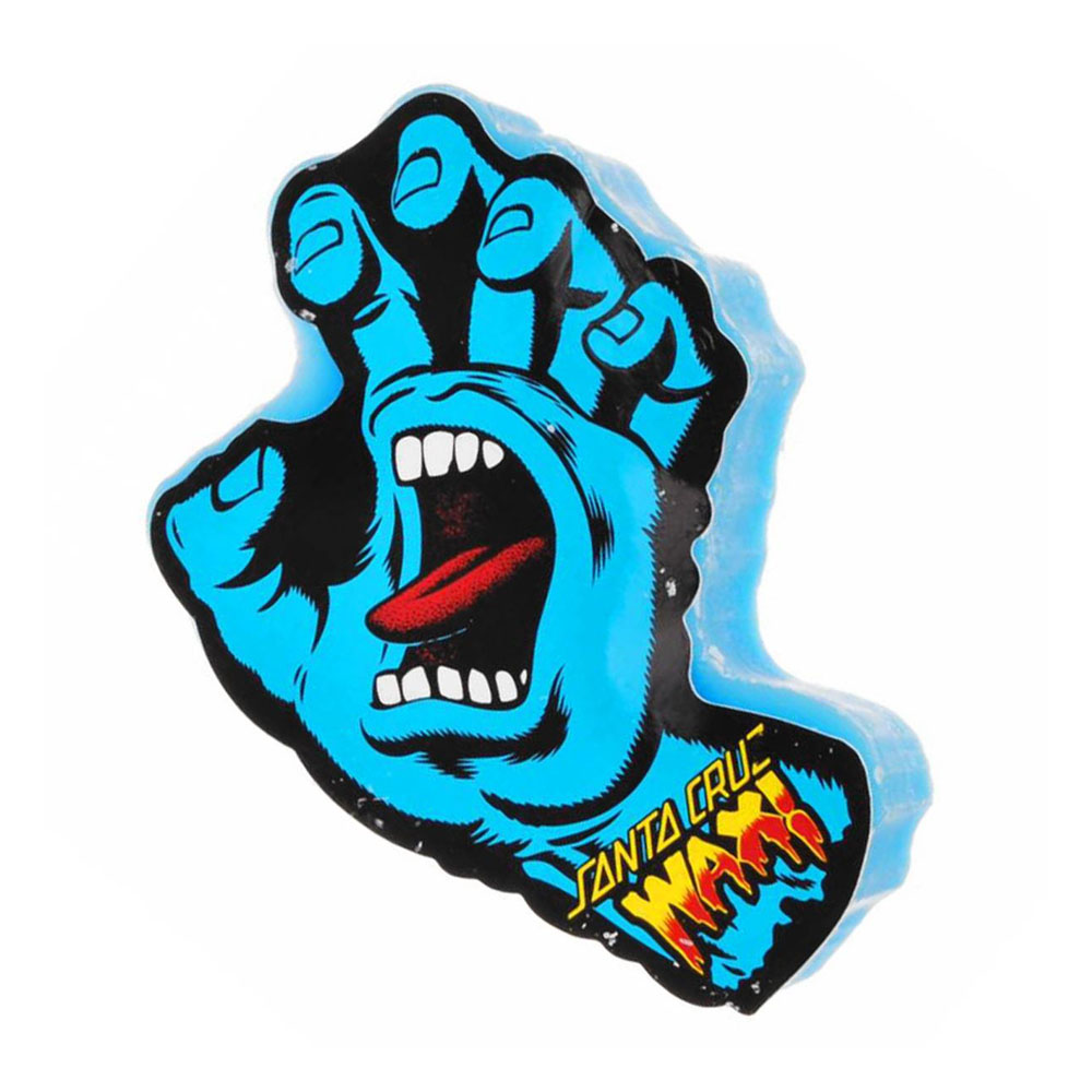 Cera Skate Santa Cruz Screaming Hand Curb Wax Blue