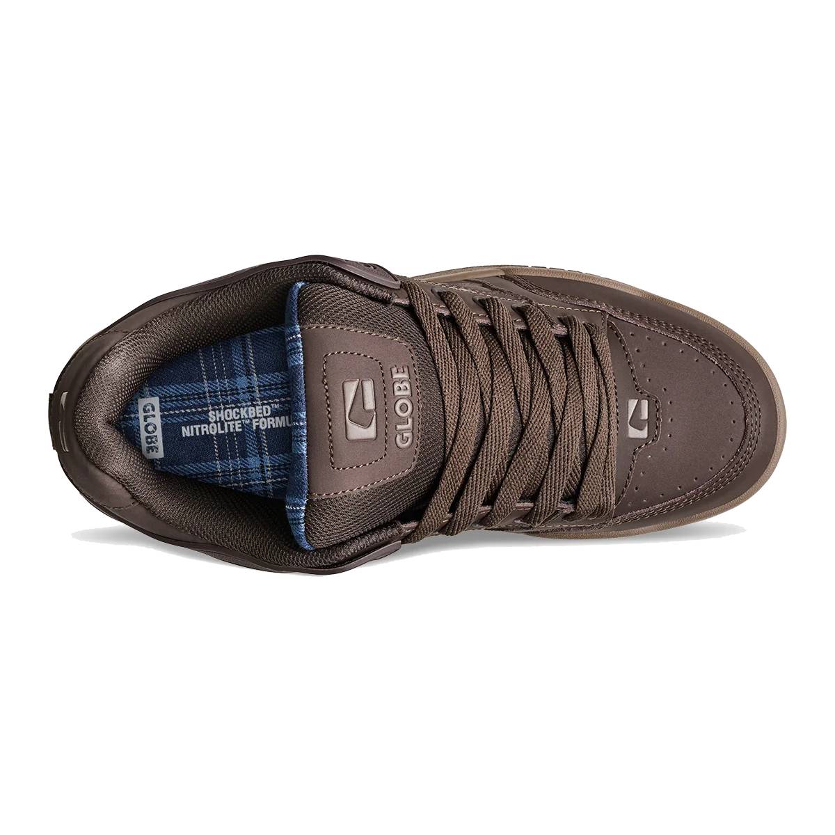 Zapatillas Globe Tilt Brown Blue Tartan