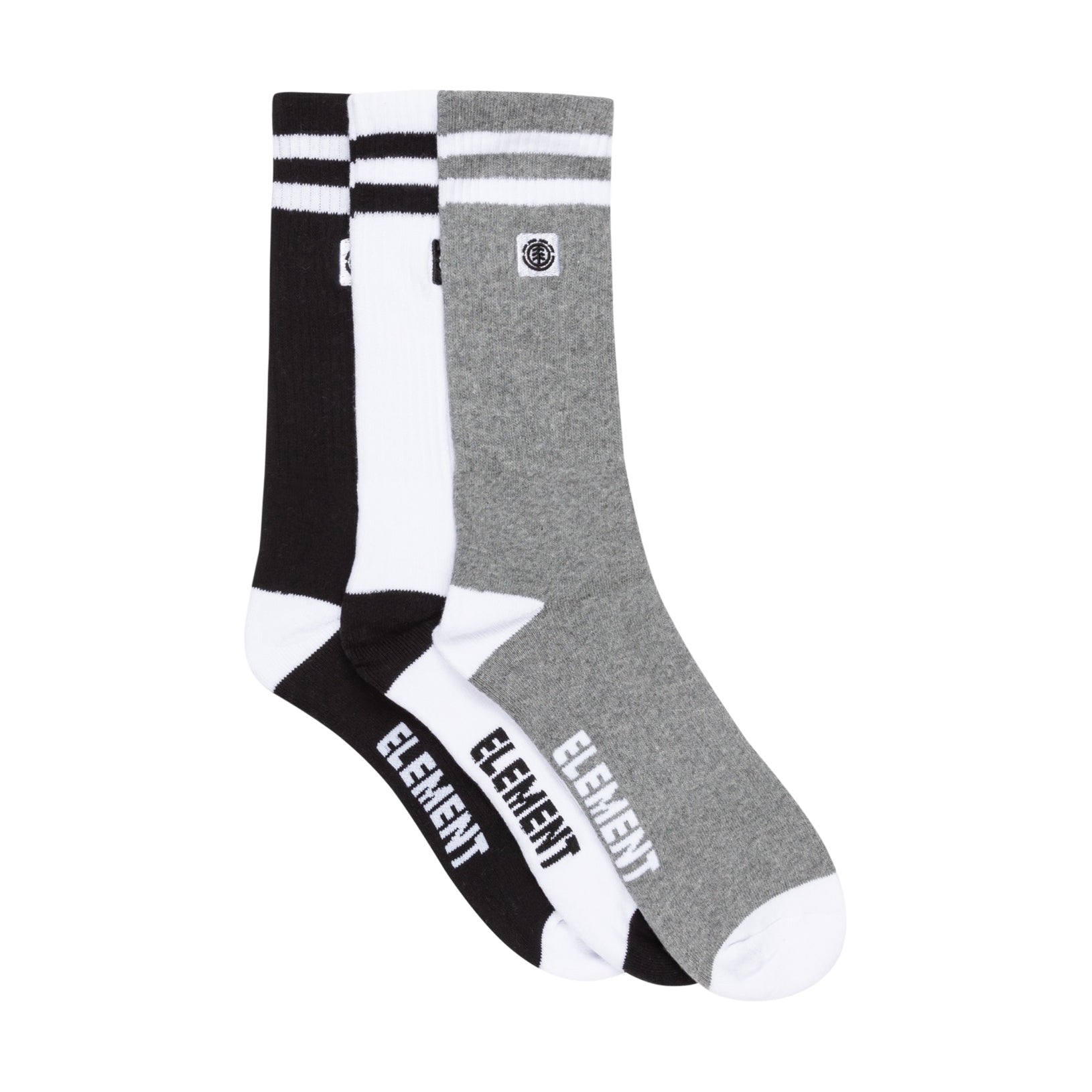 Pack 3 Calcetines Element Clearsight Black White Grey Heather