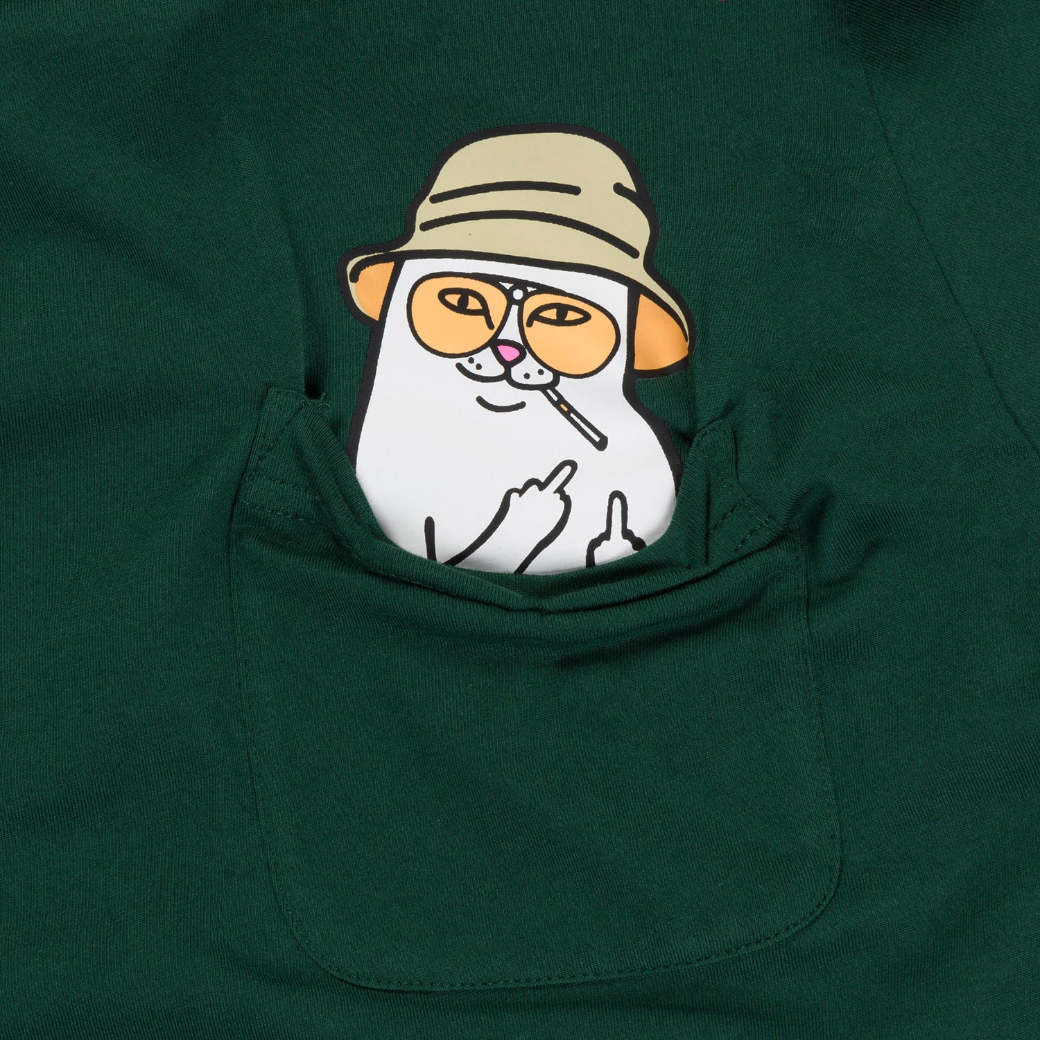 Camiseta Ripndip Nermal S Thompson Pocket Hunter Green