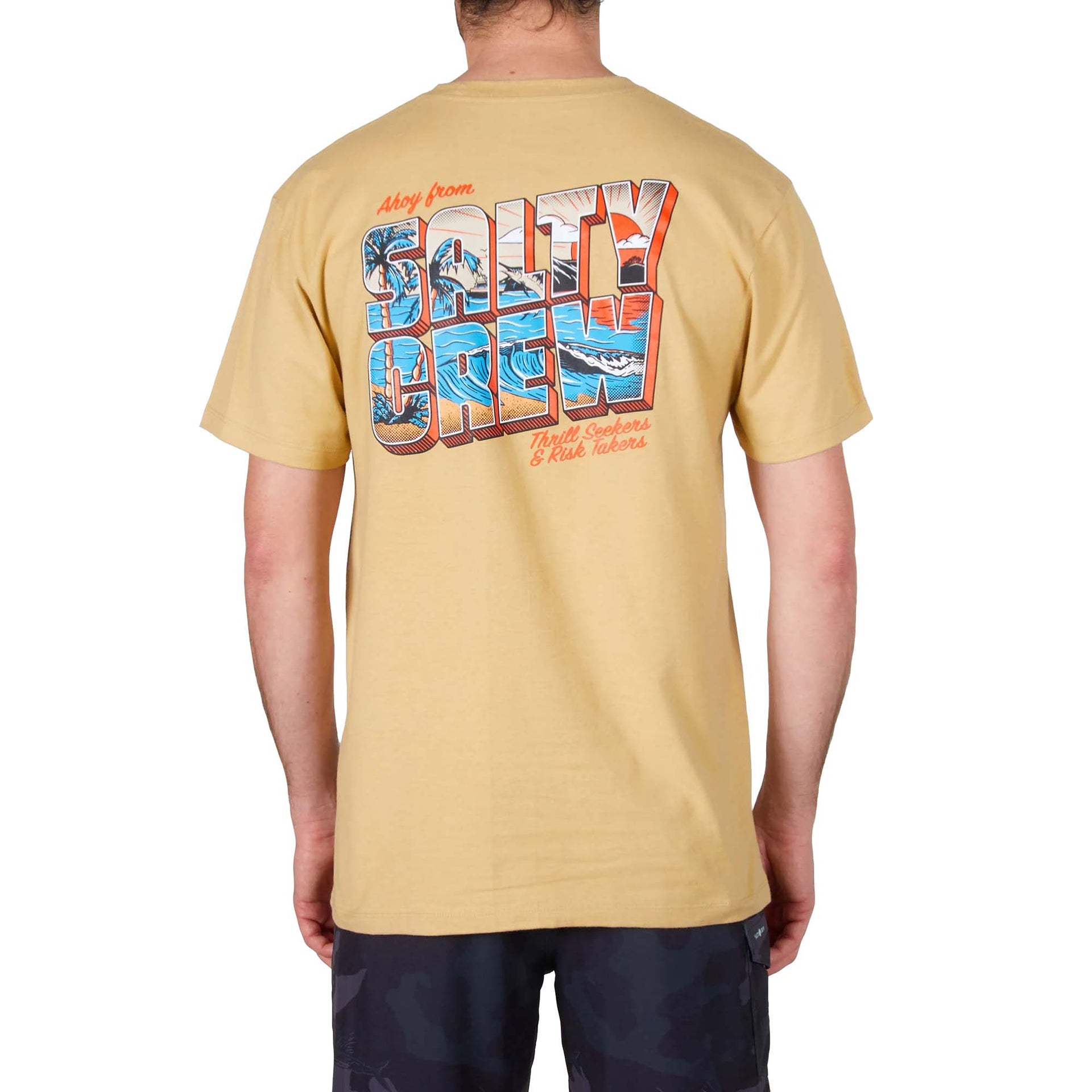 Camiseta Salty Crew Greetings Camel