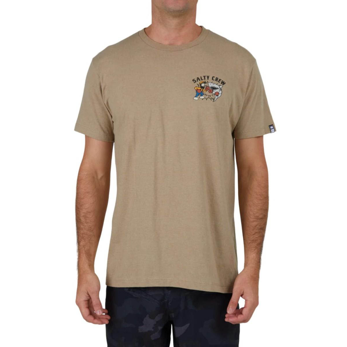 Camiseta Salty Crew Fish Fight Khaki Heather