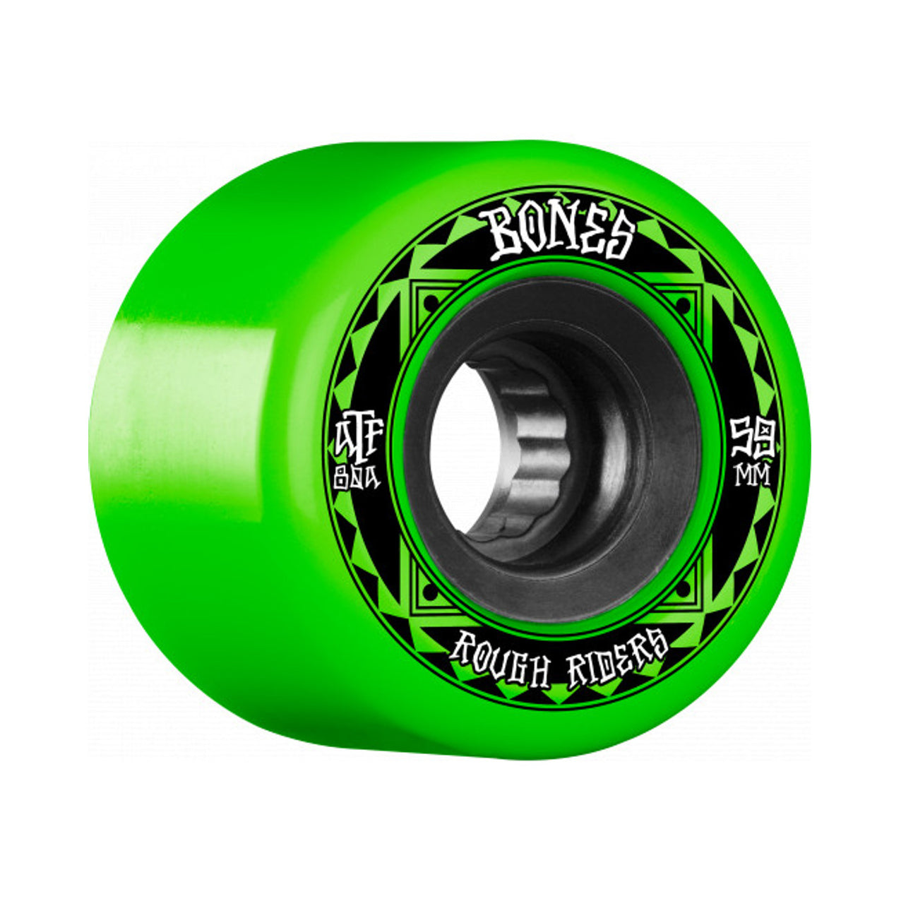 Ruedas Skate Bones Rough Rider Runner Green 59mm 80A Pack 4