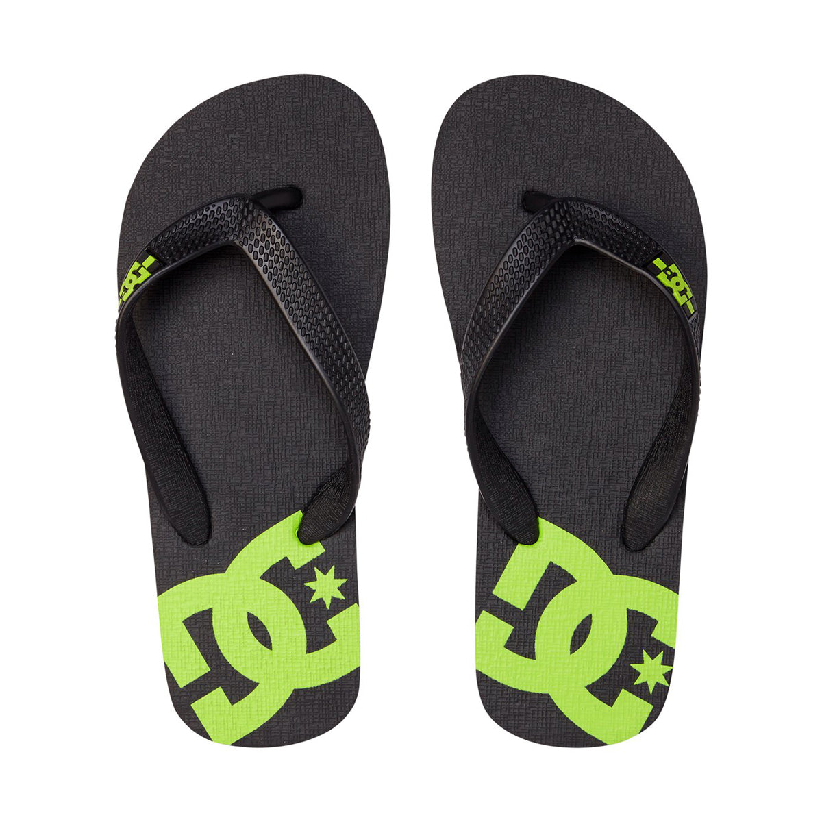 Sandalias DC Shoes Spray Black Lime Green Niño