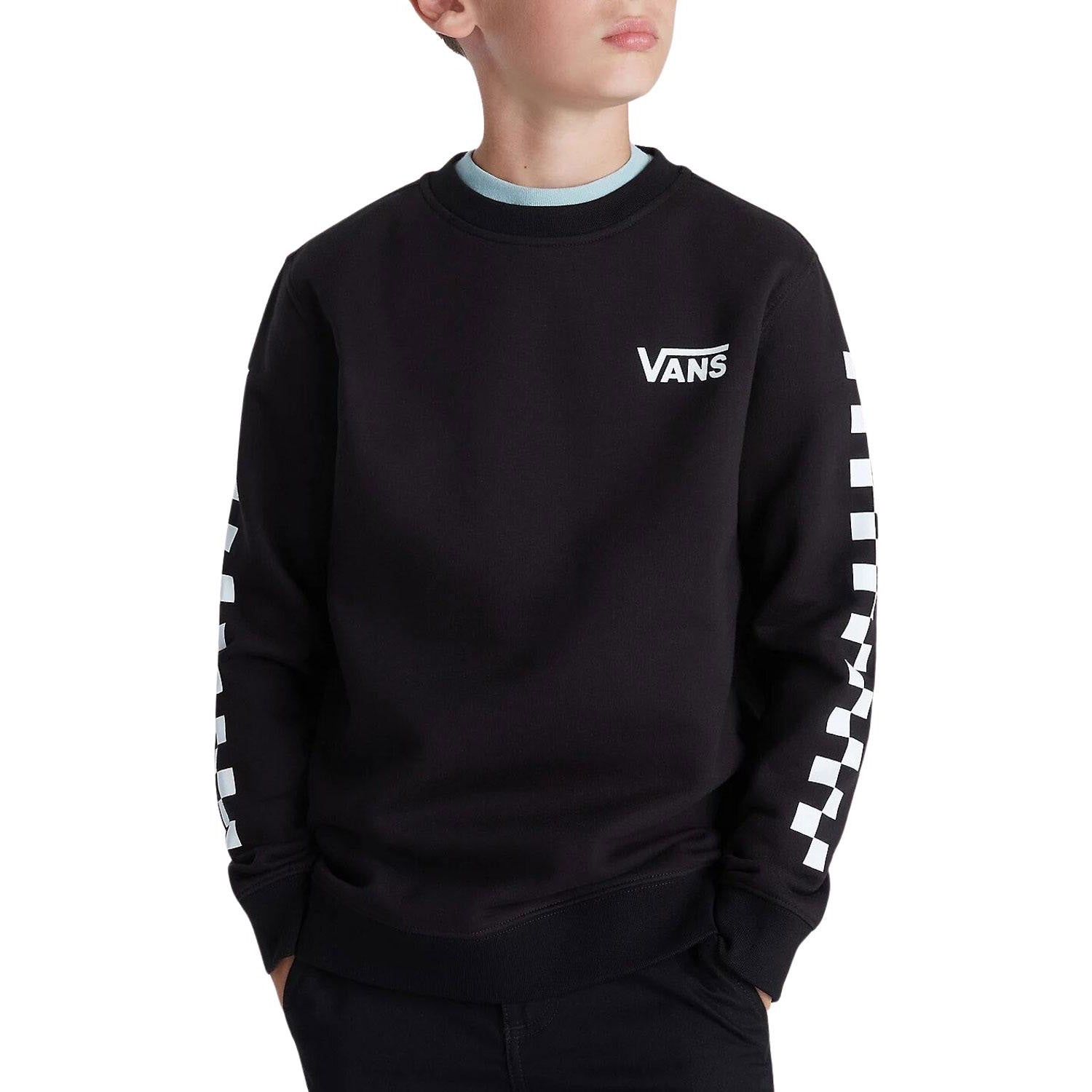 Sudadera Vans Exposition Check II Crew Black Niño