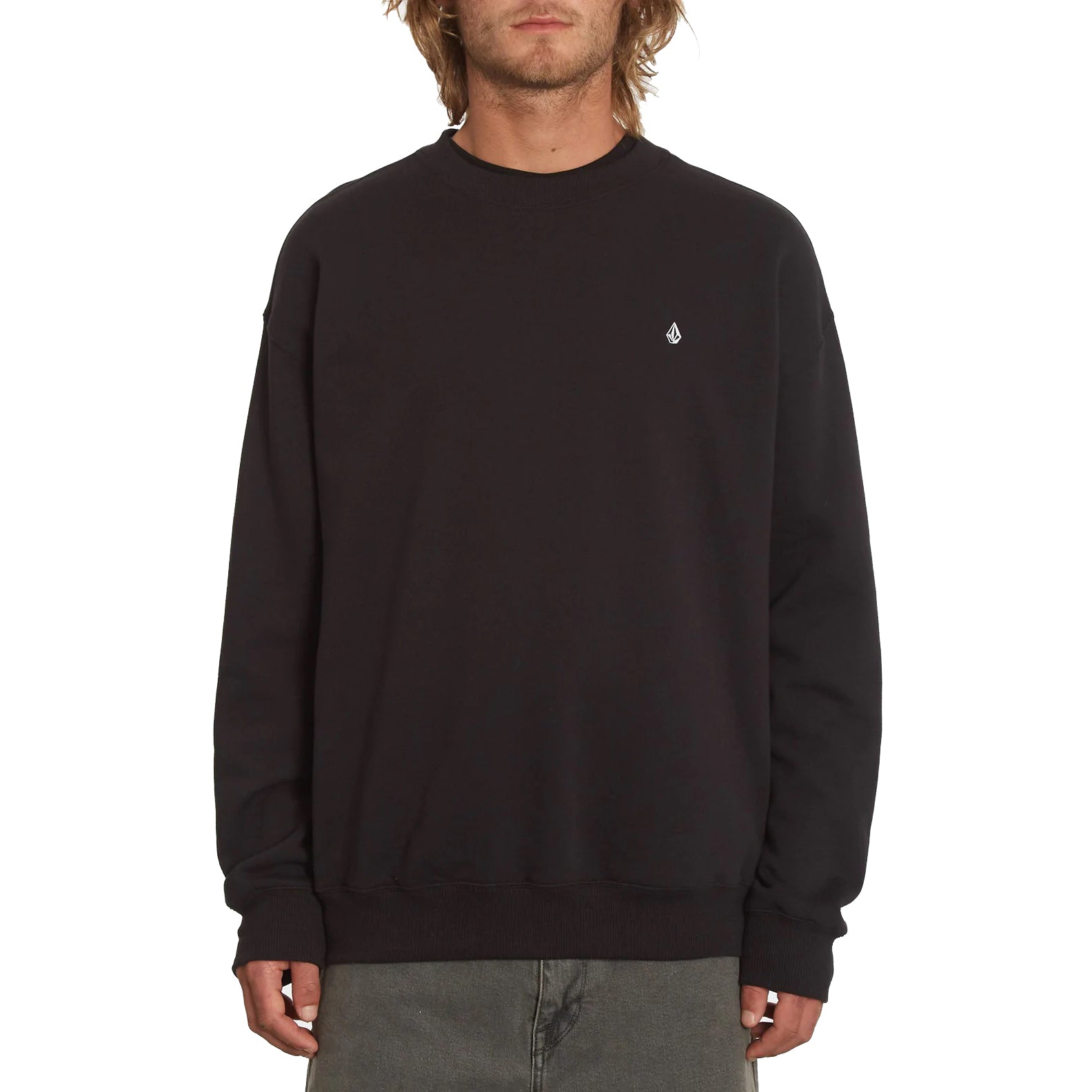 Sudadera Volcom Single Stone Crew Black