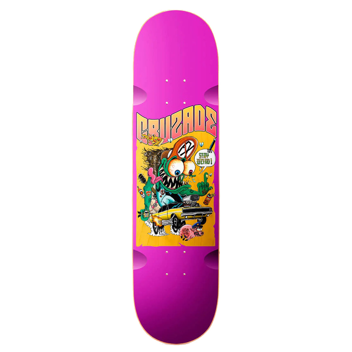 Tabla Skate Cruzade Stay Weird 8.25 + Lija