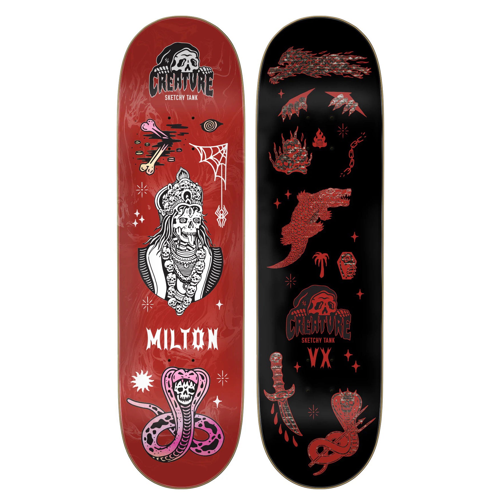 Tabla Skate Creature Martinez Trippy Tanks VX 8.51 + Lija