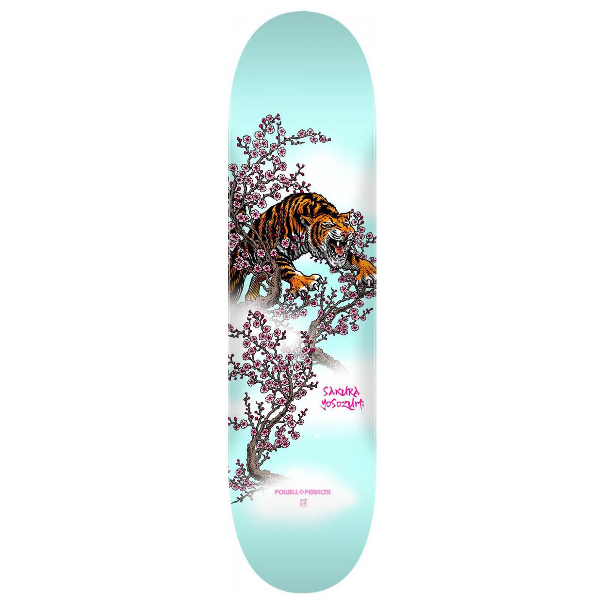 Tabla Skate Powell Peralta Yosozumi Tiger Light Blue 8.25 + Lija