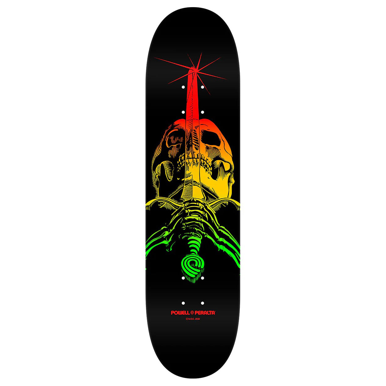 Tabla Skate Powell Peralta Skull & Sword Colby Fade 9.0 + Lija