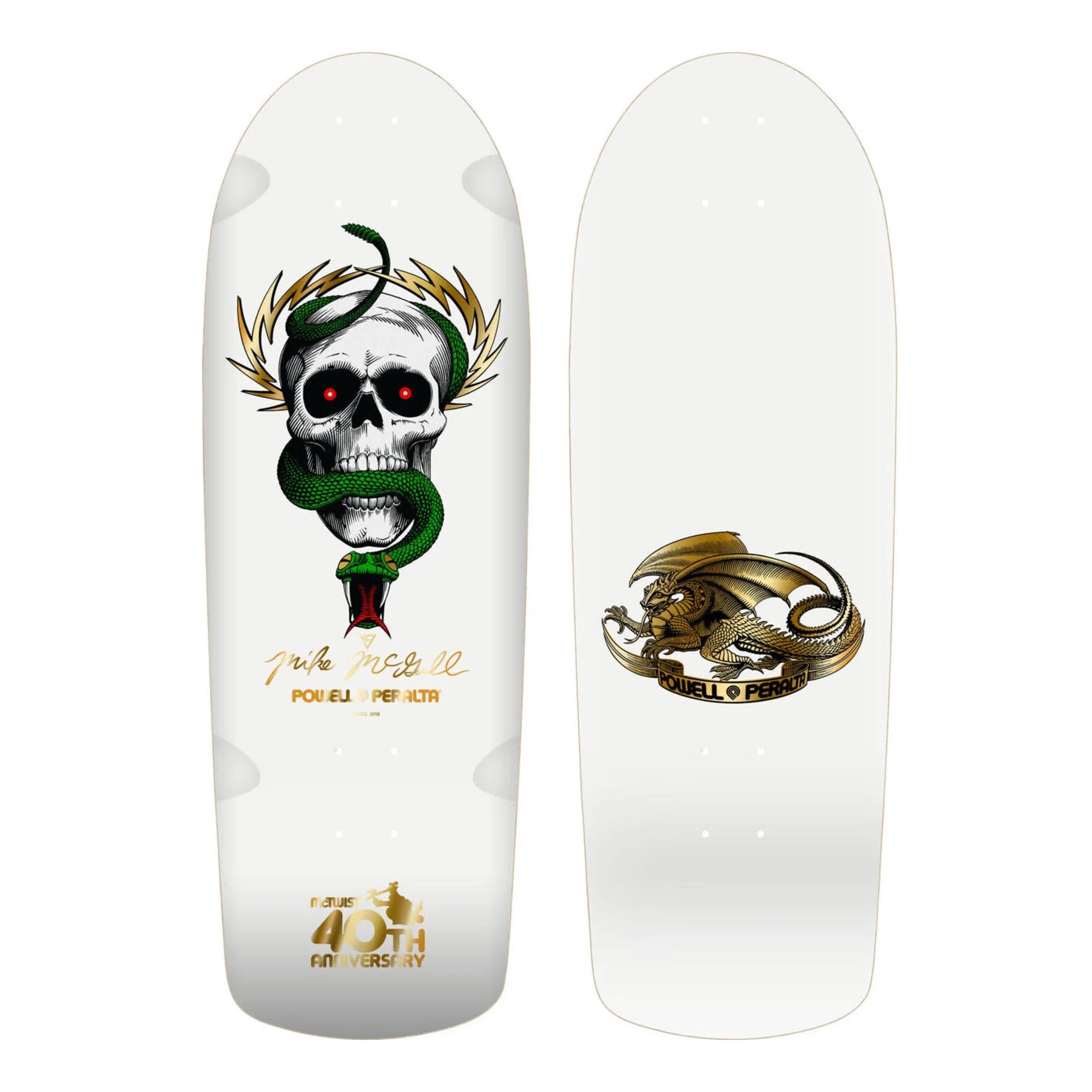 Tabla Skate Powell Peralta OG McGill Skull & Snake 14 McTwist White 40th 10.0