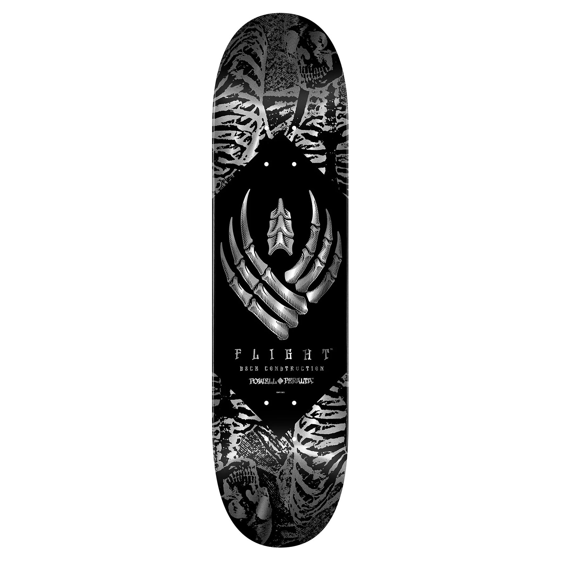 Tabla Skate Powell Peralta Pro Flight Skeleton Silver Foil 8.25 + Lija