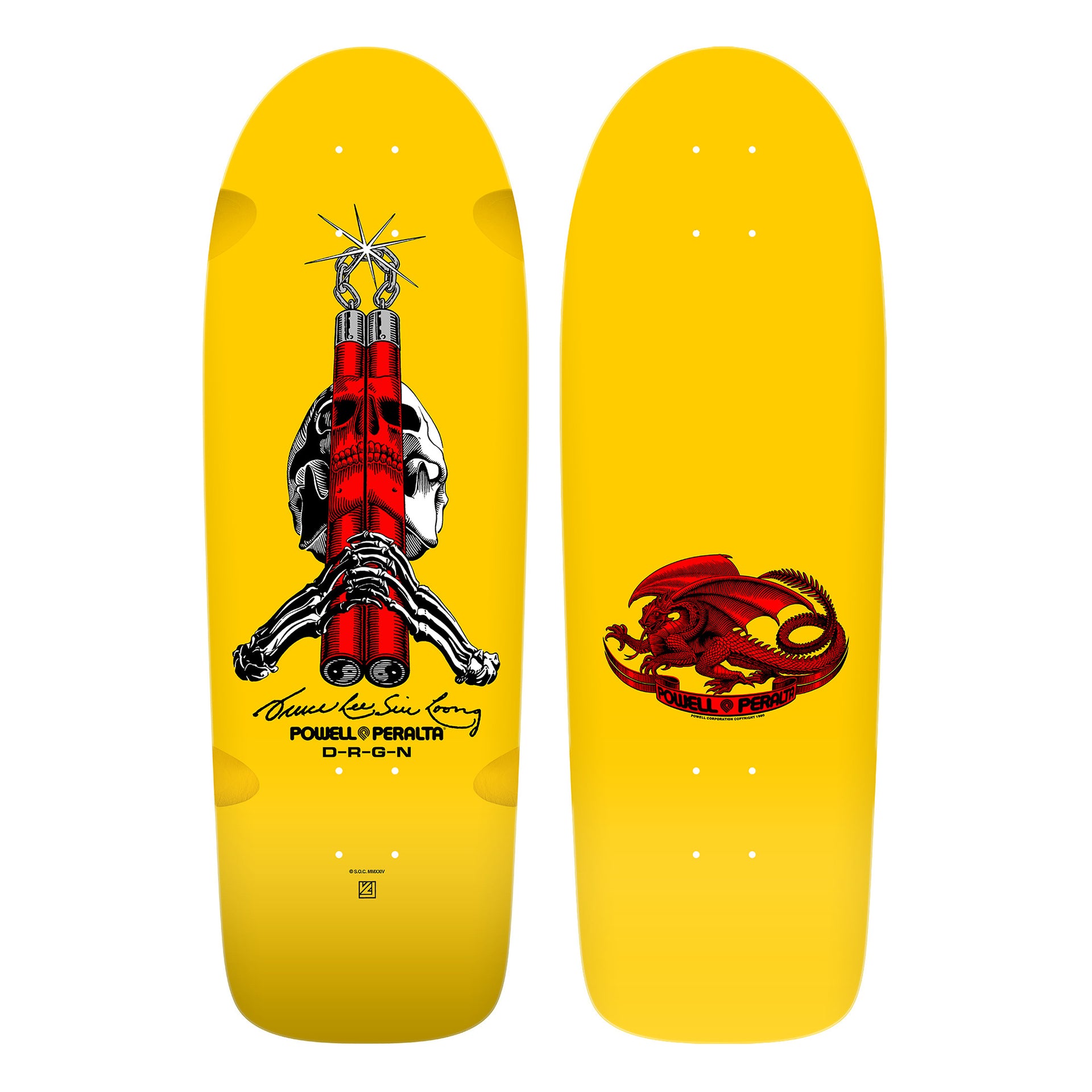 Tabla Skate Powell Peralta Skull & Numchuck X Bruce Lee Collab Daisy 10.0