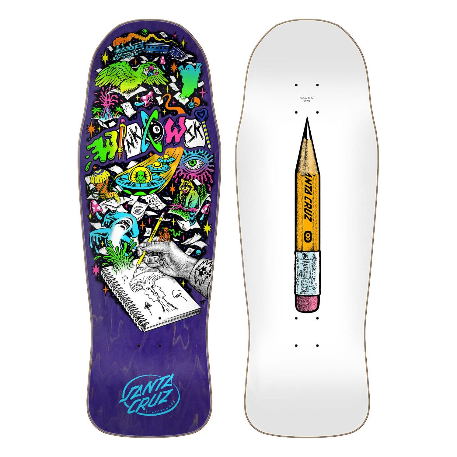 Tabla Skate Santa Cruz Winkowski Sketchbook 10.34"