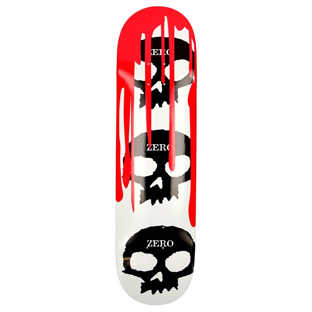 Tabla Skate Zero 3 Skull Blood White Black Red 8.375 + Lija