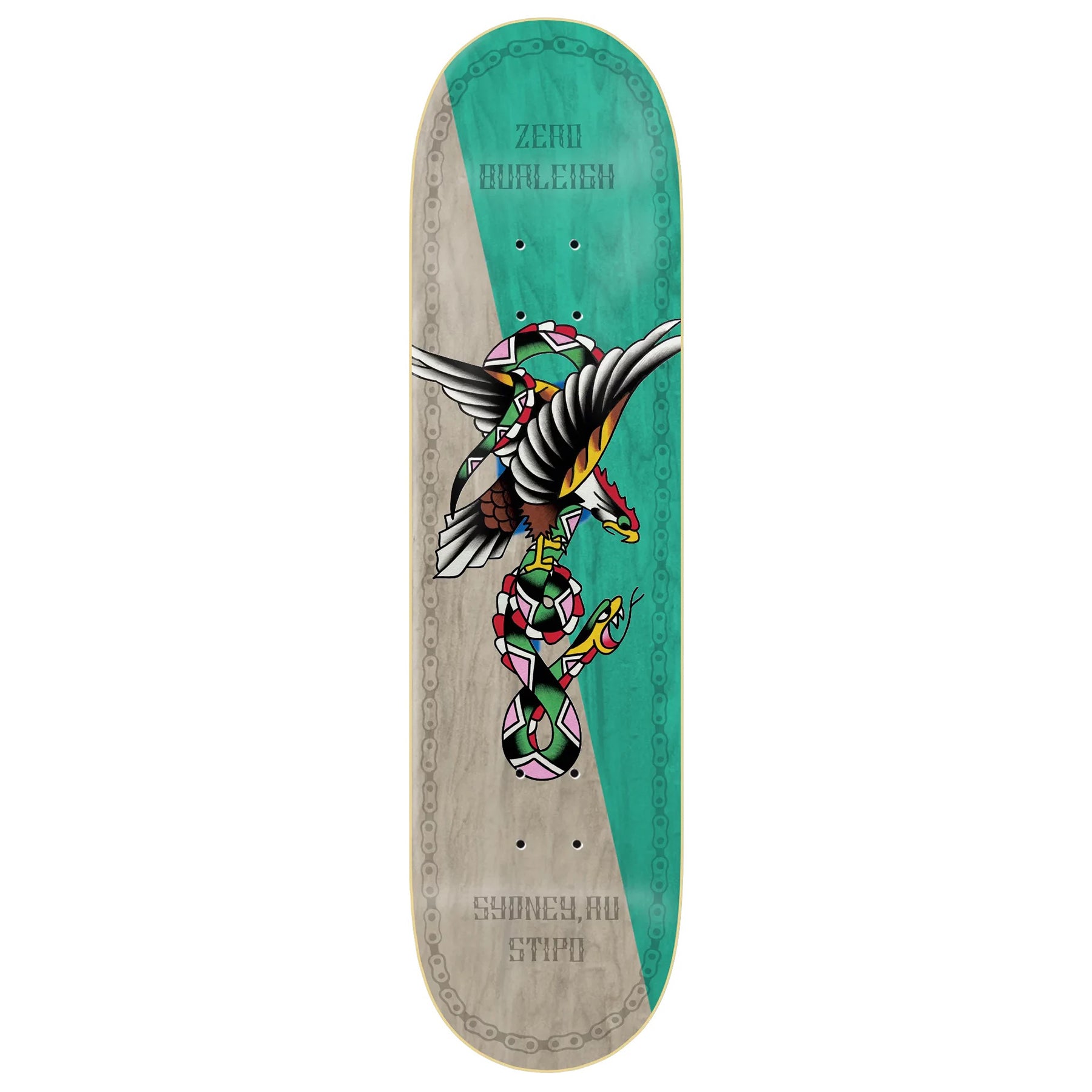 Tabla Skate Zero Burleigh Stipo 8.5 + Lija